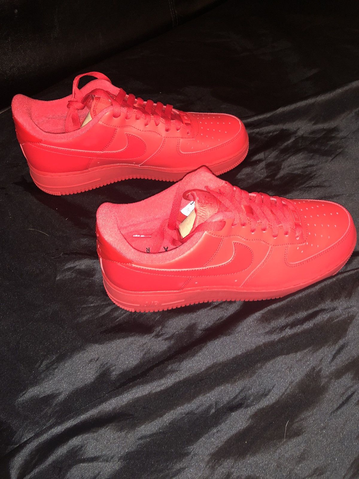 custom air force 1 red bottoms