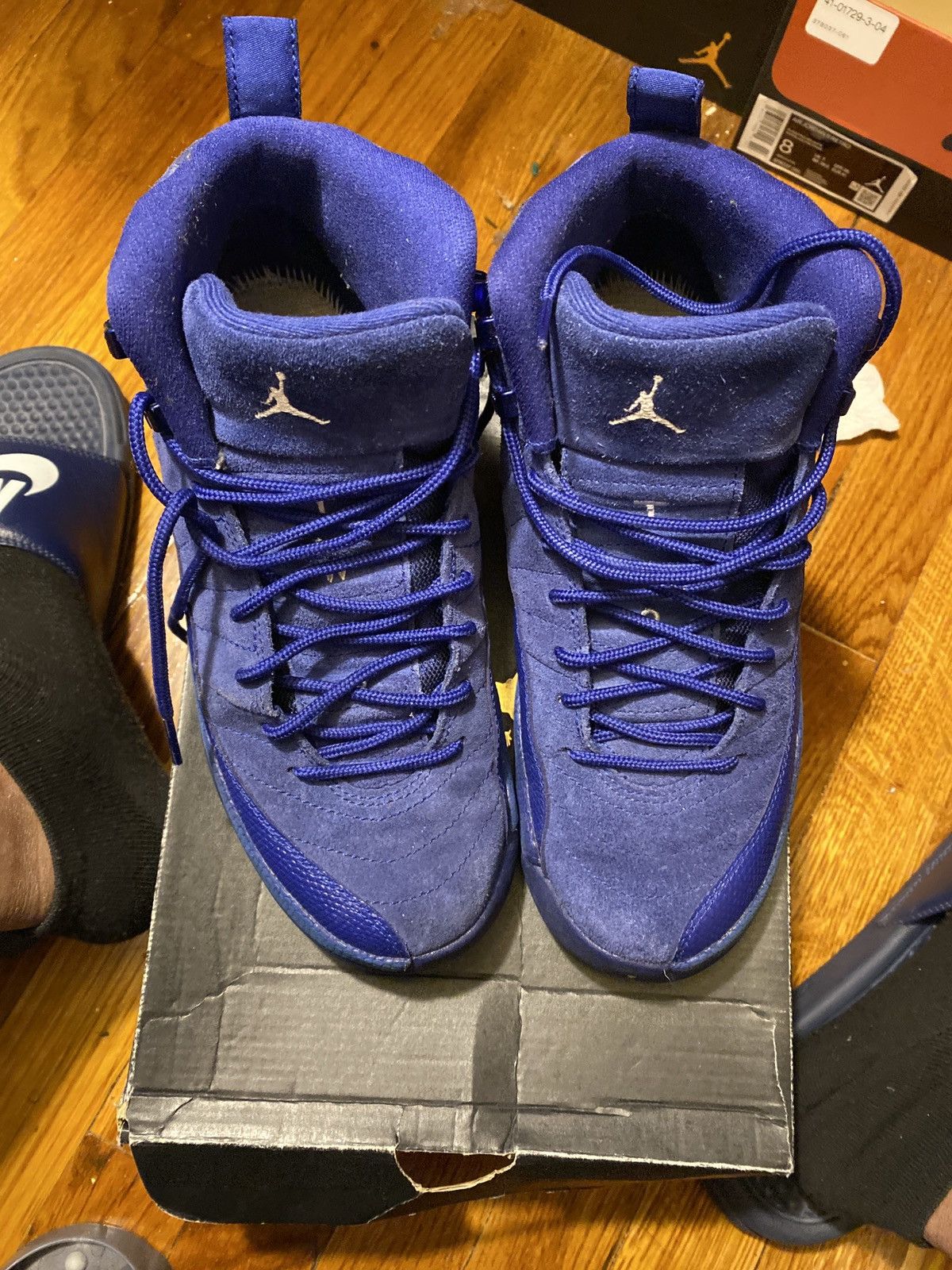Air jordan 12 retro bg deep royal blue hotsell