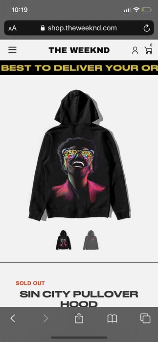 The Weeknd Sin City Hoodie The Weeknd Grailed