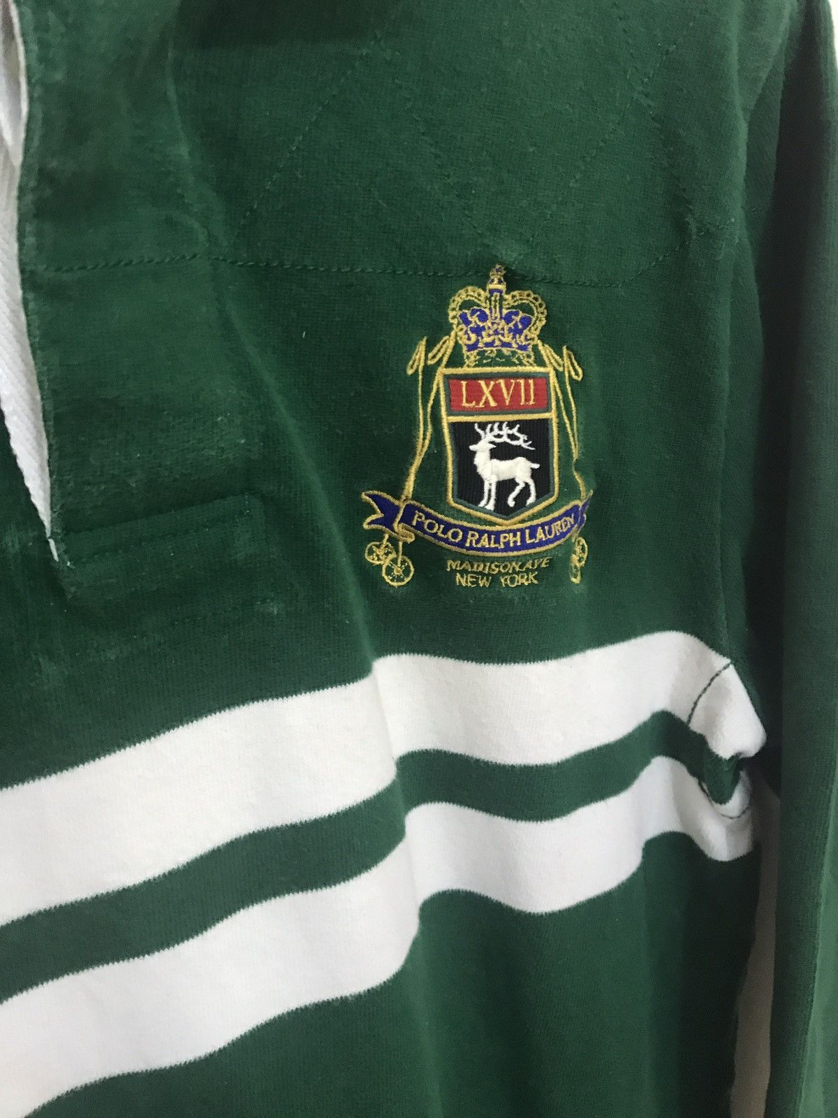 Polo Ralph Lauren VINTAGE POLO RUGBY SHIRT GREEN MADISON AVE NEW YORK Size US S / EU 44-46 / 1 - 4 Thumbnail