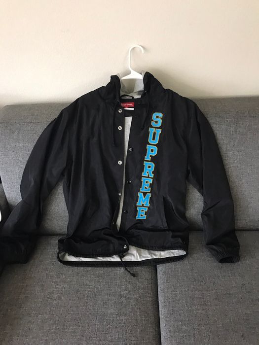 Supreme Supreme SS17 Vertical Logo Hooded Coaches Jacket Black