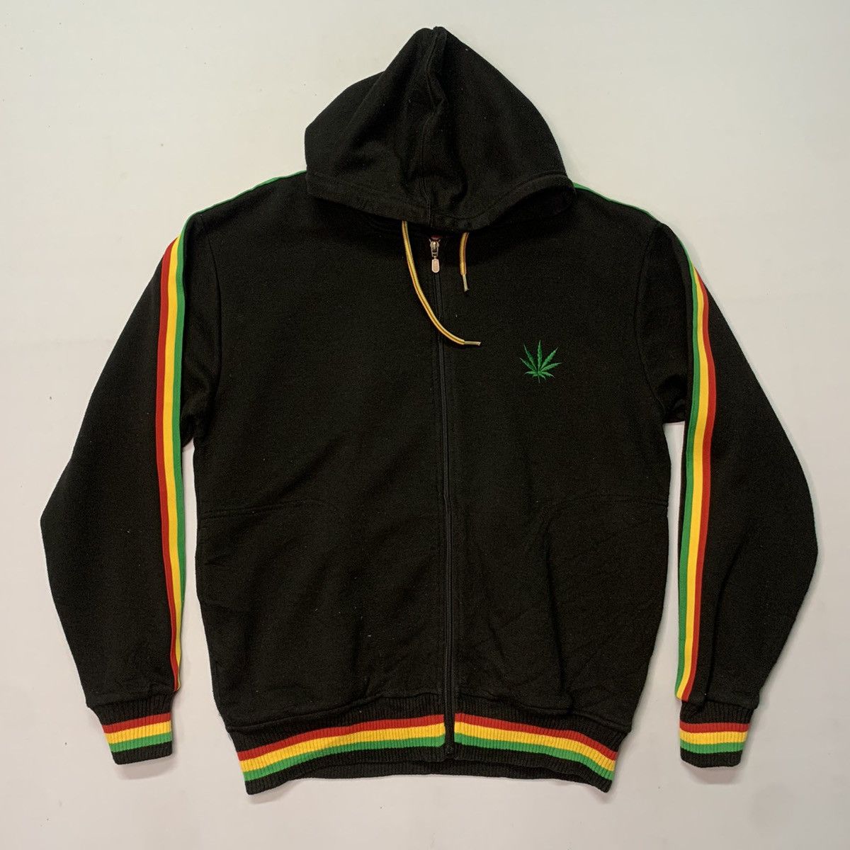 Japanese Brand × Vintage Vintage Marijuana Rasta Mania Small Logo Hoodie Sweater Size US L / EU 52-54 / 3 - 1 Thumbnail
