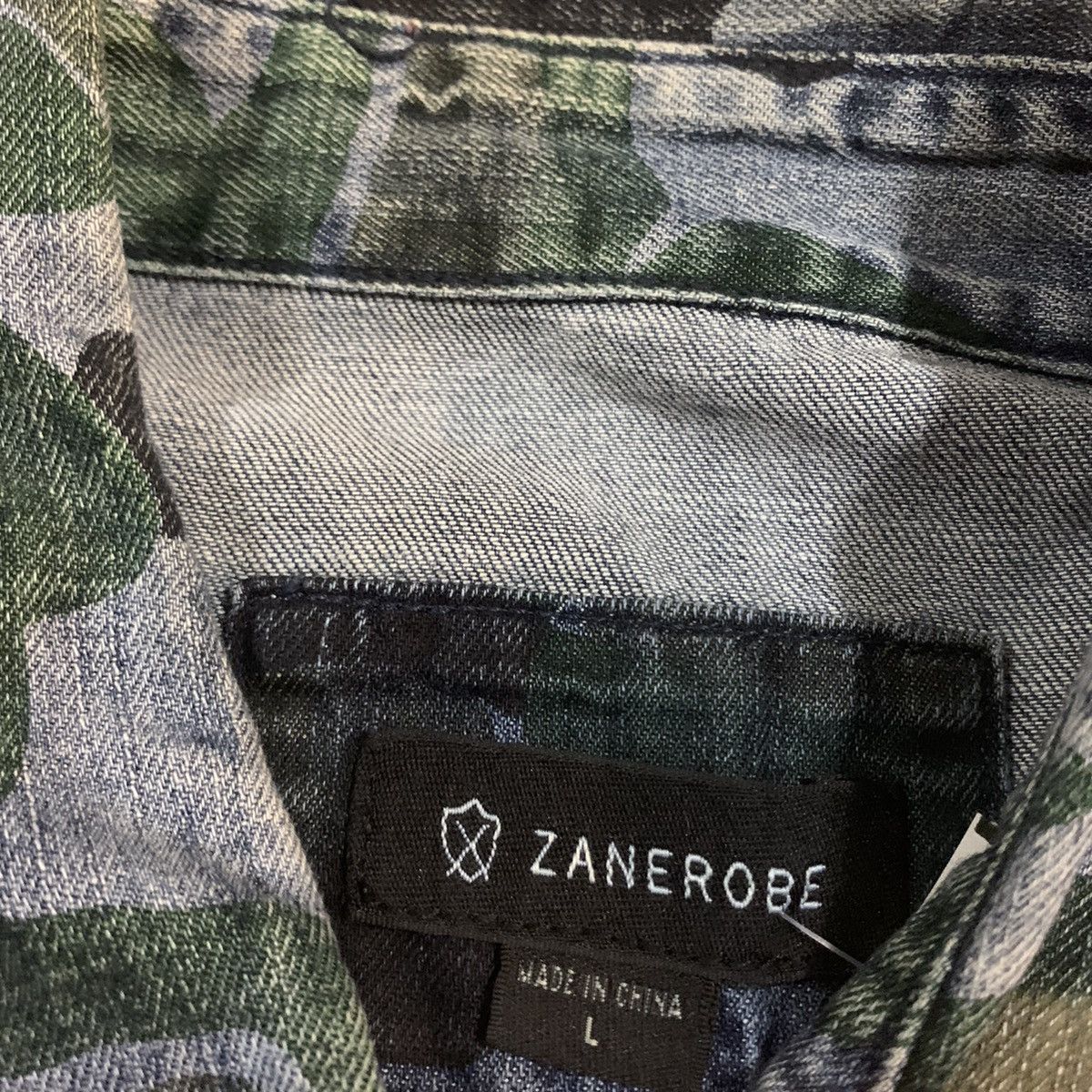 Zanerobe Zanerobe Leopard Spot Print Denim Clasp Up Shirt Blue Size US L / EU 52-54 / 3 - 2 Thumbnail