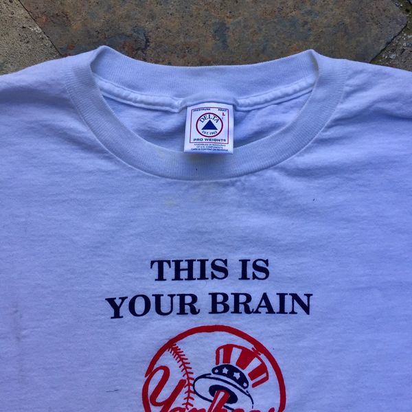 90's New York Yankees Mets Brain on Drugs T-Shirts