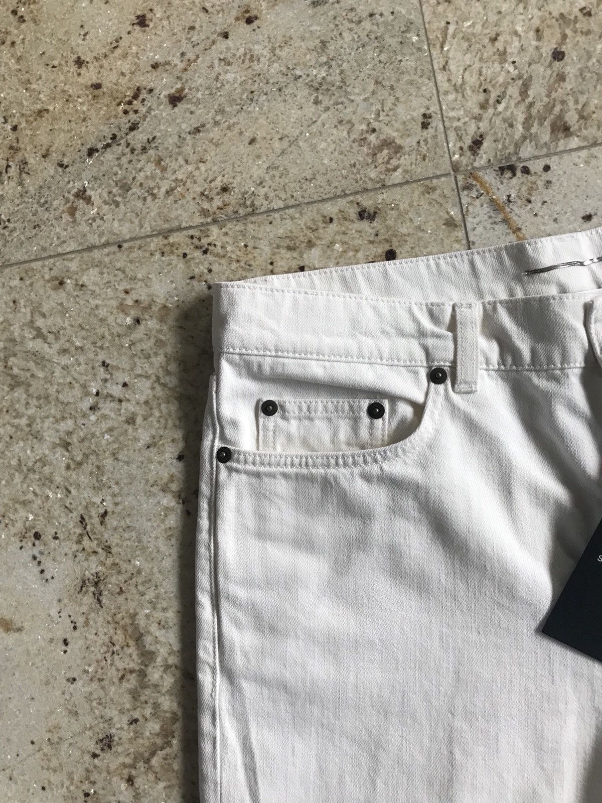 Saint Laurent Paris D02 White Destroyed Knees Size US 32 / EU 48 - 11 Thumbnail