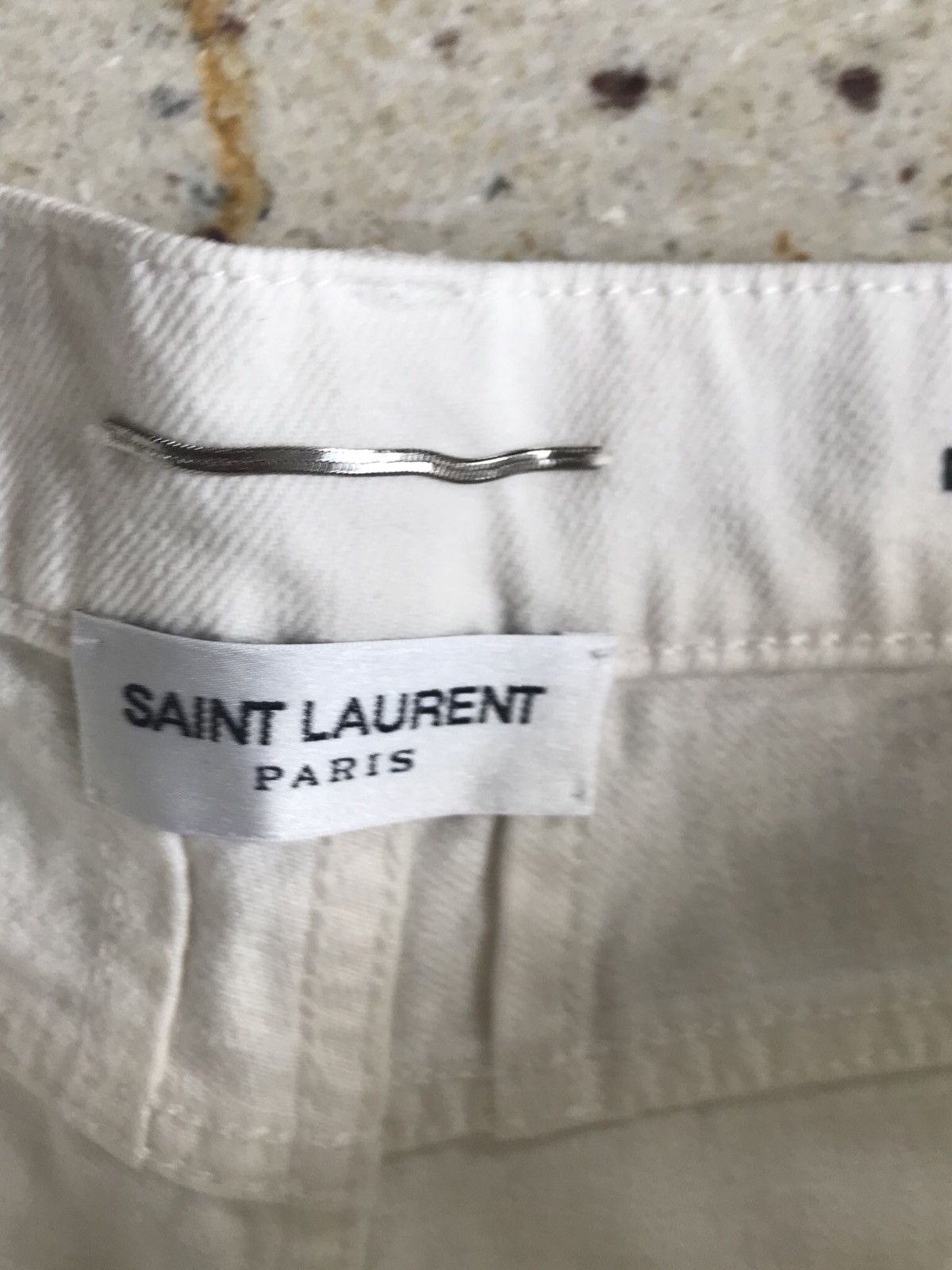 Saint Laurent Paris D02 White Destroyed Knees Size US 32 / EU 48 - 8 Thumbnail