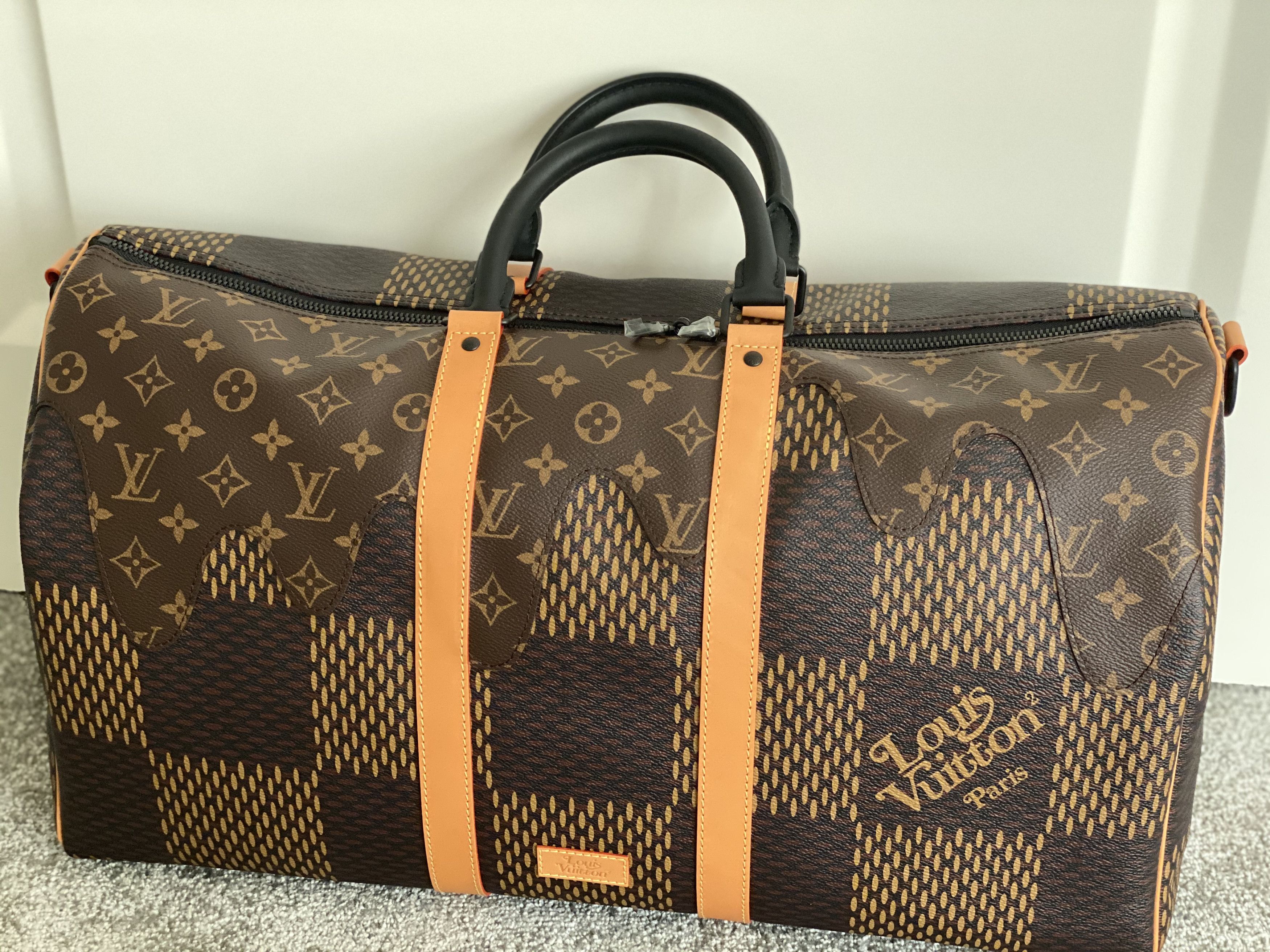 Limited Edition Louis Vuitton x Nigo Keepall 50 Bandoulière Travel Bag –  Fancy Lux