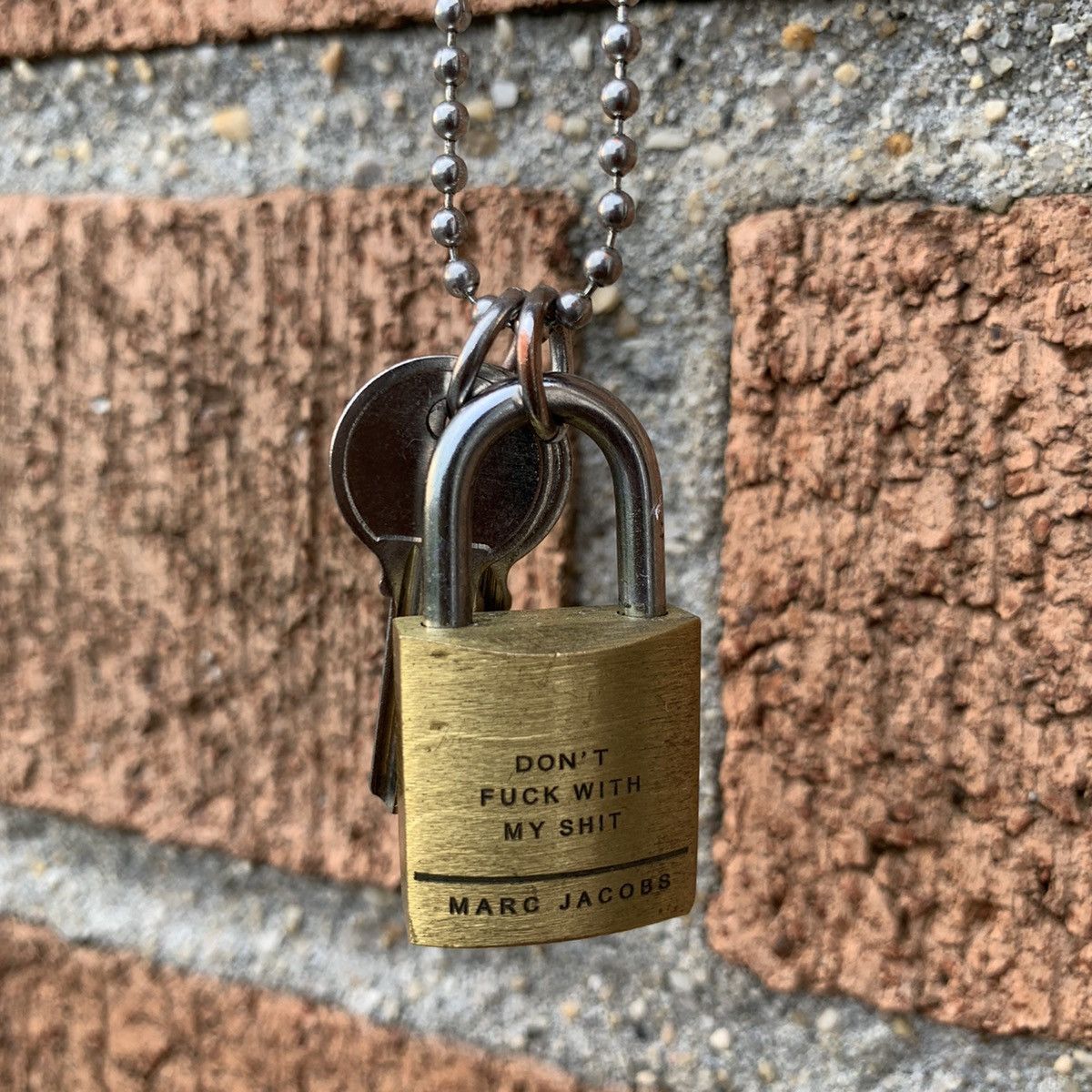 Marc Jacobs “Don’t Fu*k With My Sh*t” - Lock and Key Necklace | Grailed