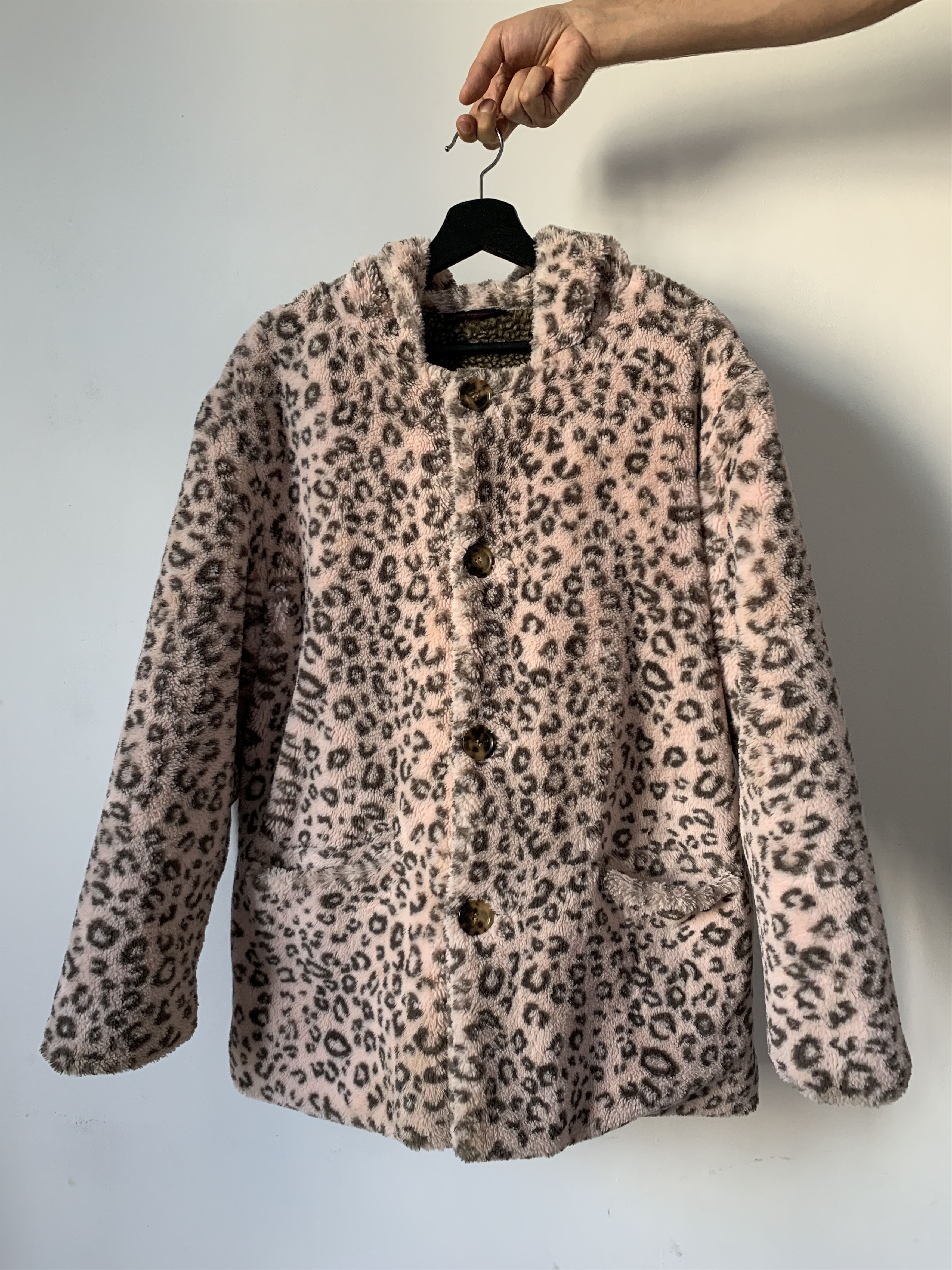 Gosha Rubchinskiy Leopard Print Pink Faux Fur Coat AW14 | Grailed