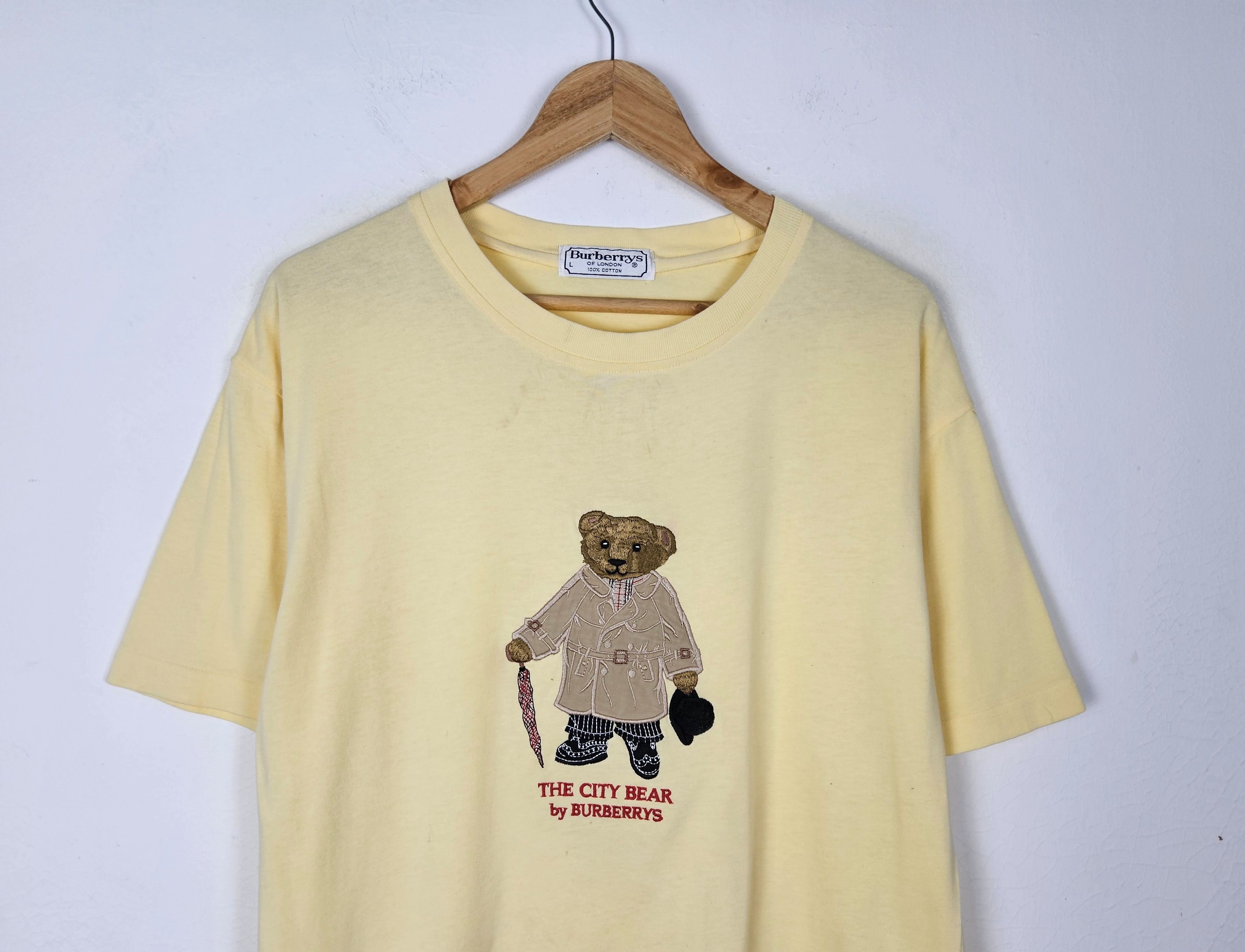 Burberry × Vintage Vintage The City Bear by Burberry shirt Size US L / EU 52-54 / 3 - 2 Thumbnail