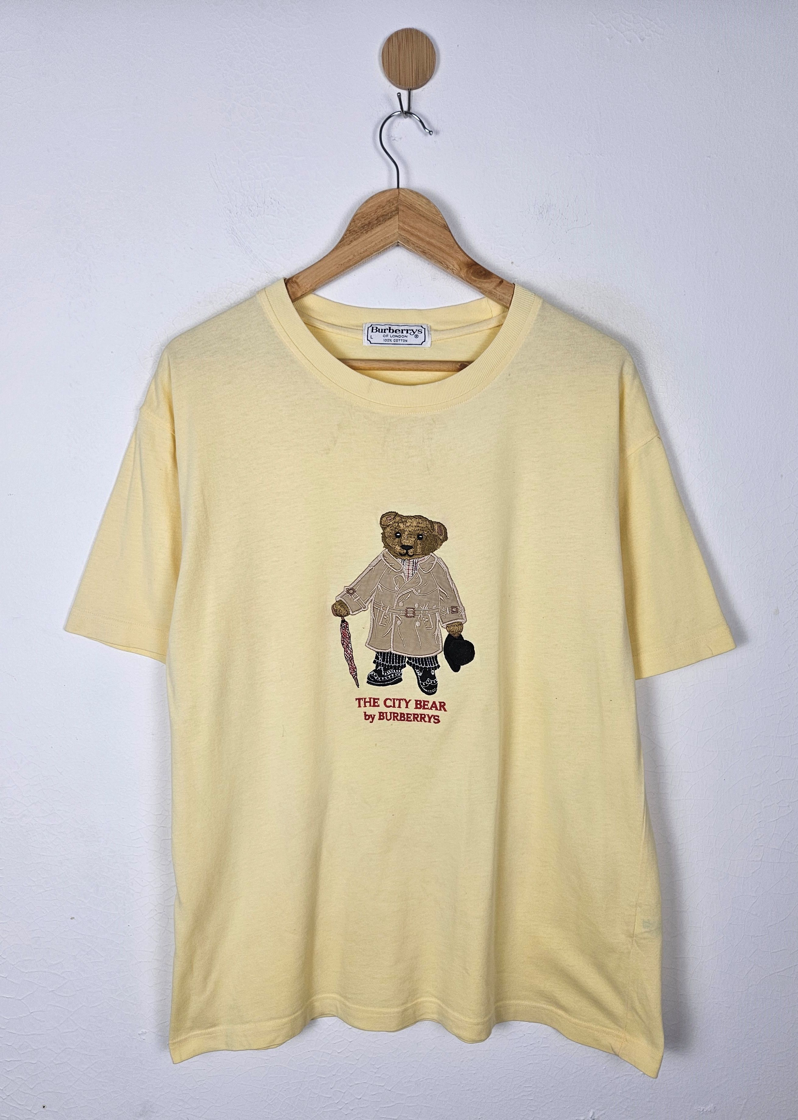 Burberry × Vintage Vintage The City Bear by Burberry shirt Size US L / EU 52-54 / 3 - 1 Thumbnail