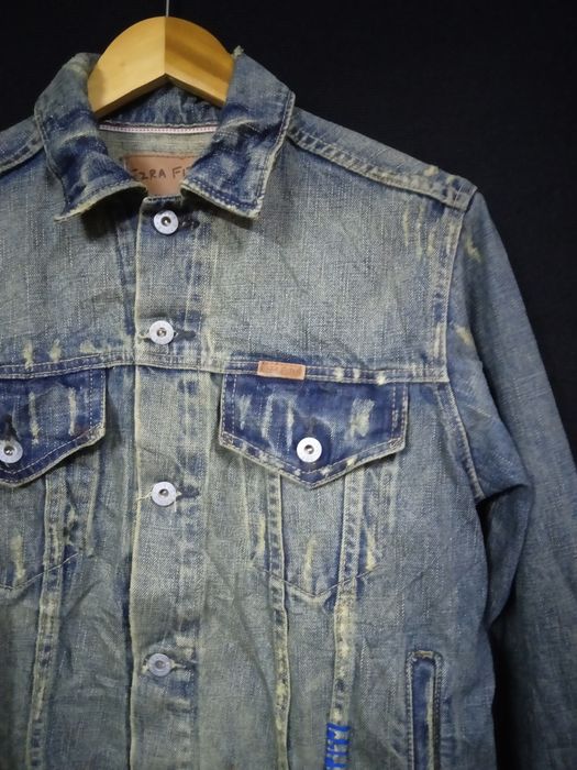 Vintage EZRA FITCH SALVEDGE AND DISTRESSED DENIM JACKET | Grailed