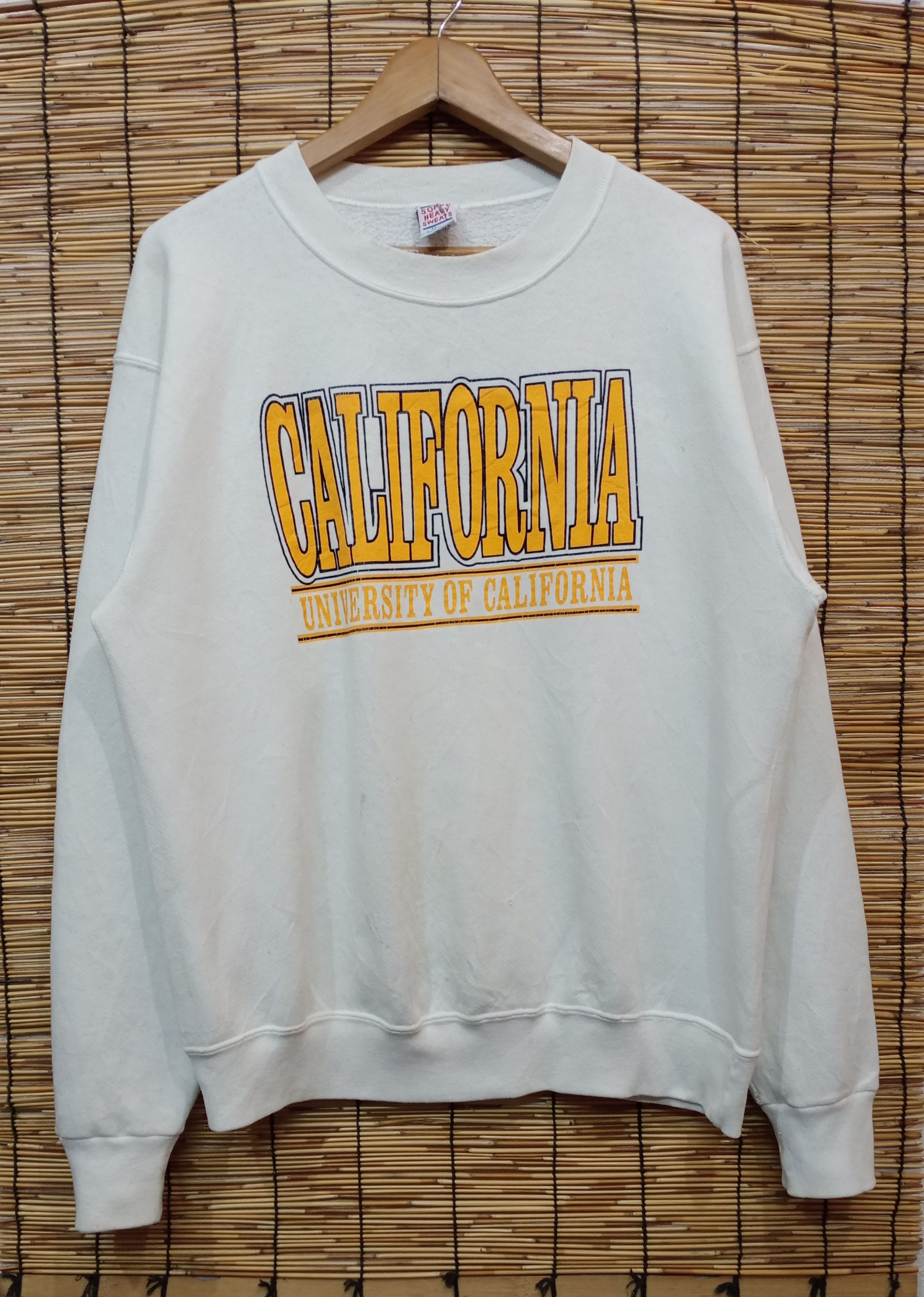Vintage 90s University Of California Big Logo Print Jumper