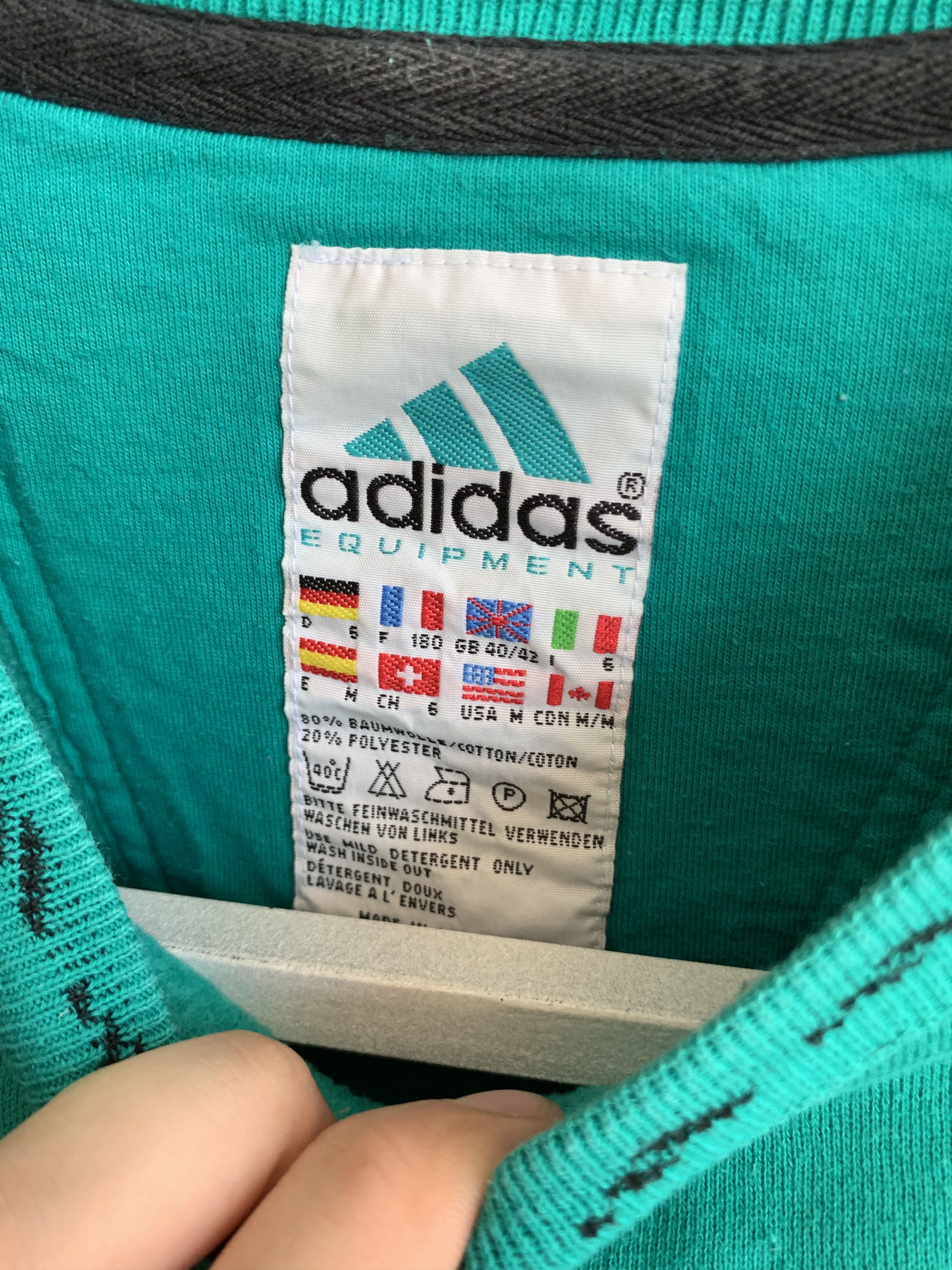 Adidas Adidas equipment sweatshirt vintage size M emerald Size US M / EU 48-50 / 2 - 4 Thumbnail