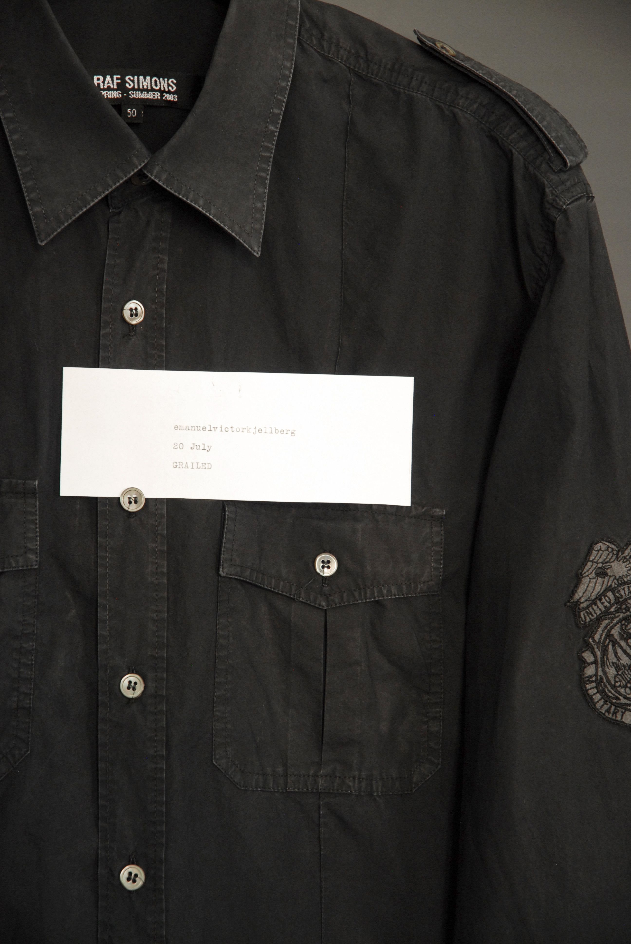 Raf Simons Raf Simons Spring-Summer 2003 Black Military