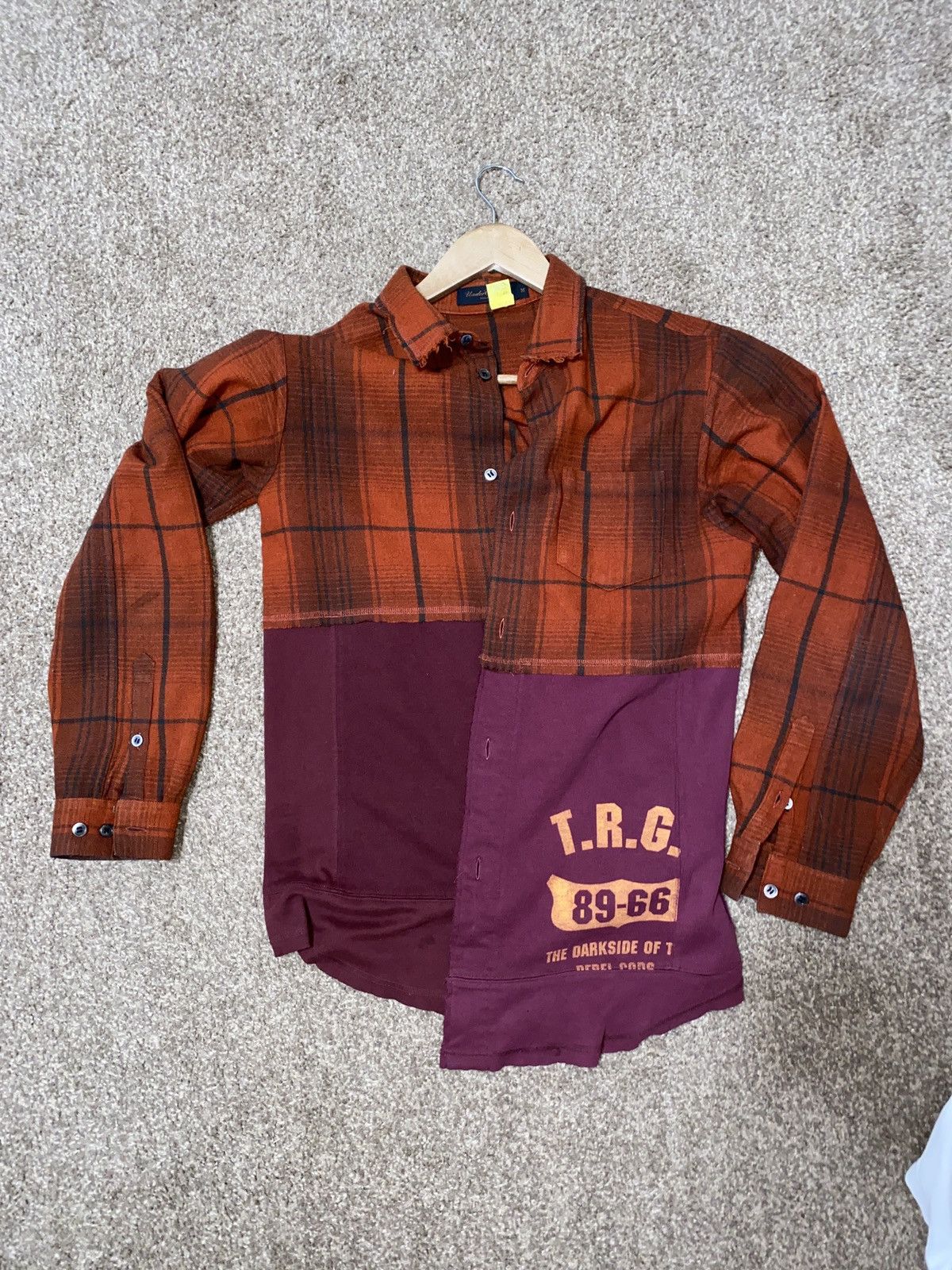 Undercover Aw03 Paper Doll hybrid patchwork flannel | Grailed