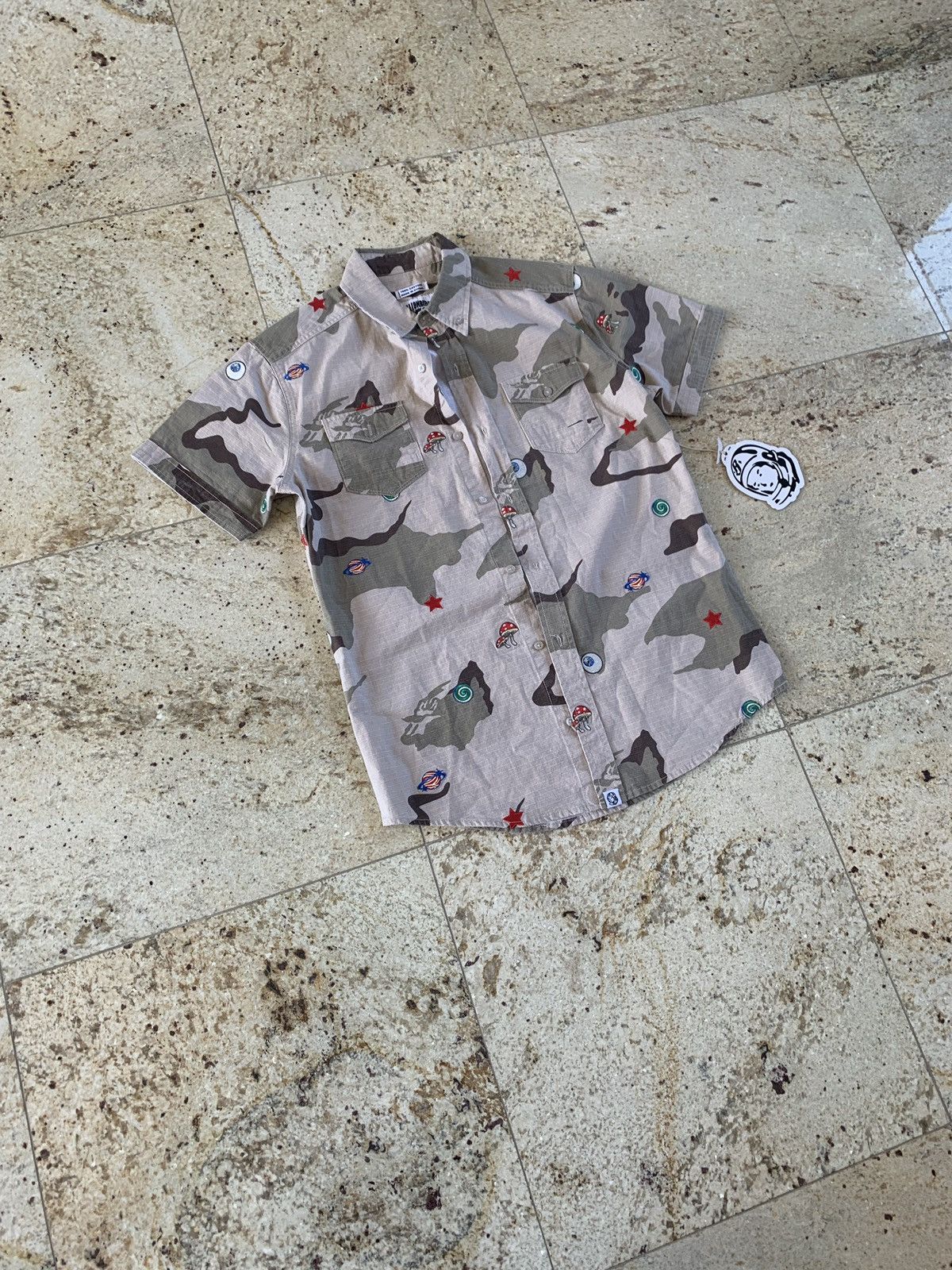 Billionaire Boys Club BB All Seeing Woven Smoke Grey Button Up SS Size US S / EU 44-46 / 1 - 2 Thumbnail