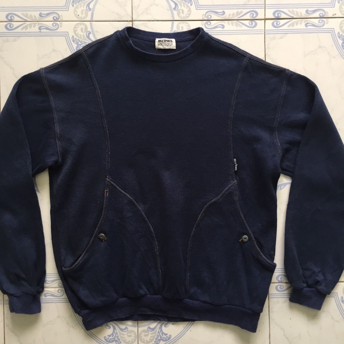 Japanese Brand Mile Sports With Pockets Sweatshirt MADE IN JAPAN Size US L / EU 52-54 / 3 - 2 Thumbnail