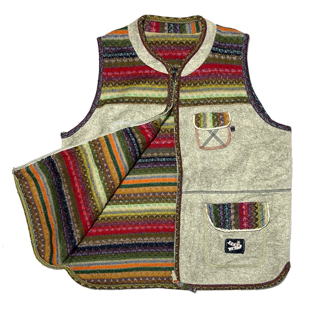 Japanese Brand Vintage Navajo Fleece Reversible Vest Size US M / EU 48-50 / 2 - 2 Thumbnail