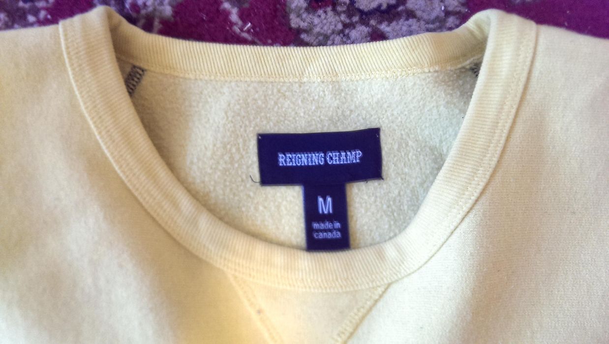 Reigning Champ Yellow Sweatshirt Size US M / EU 48-50 / 2 - 2 Preview