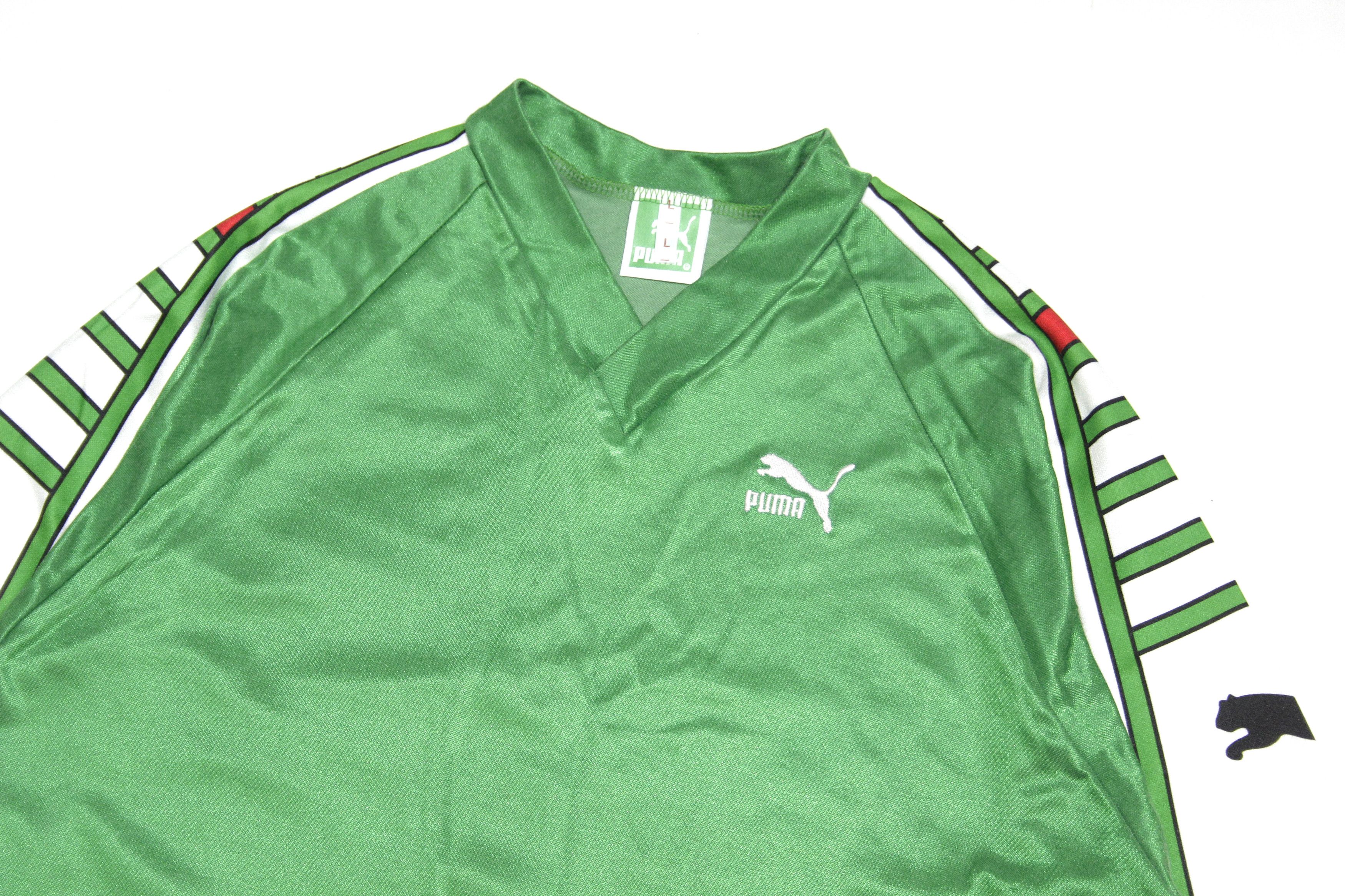 Puma 80S Logo Soccer Longleeve Sport Jersey Shirt Vintage Size US L / EU 52-54 / 3 - 3 Thumbnail