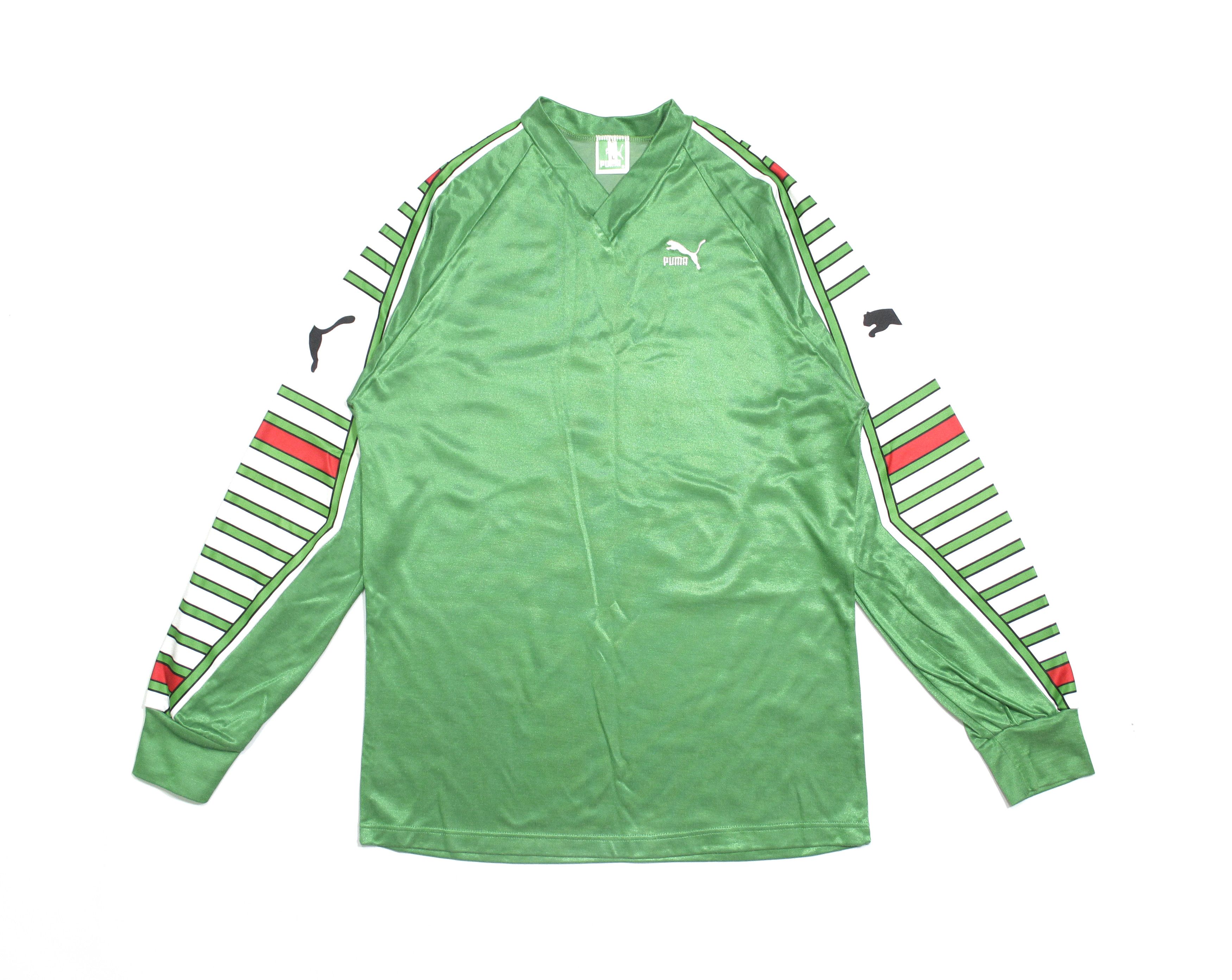 Puma 80S Logo Soccer Longleeve Sport Jersey Shirt Vintage Size US L / EU 52-54 / 3 - 1 Thumbnail