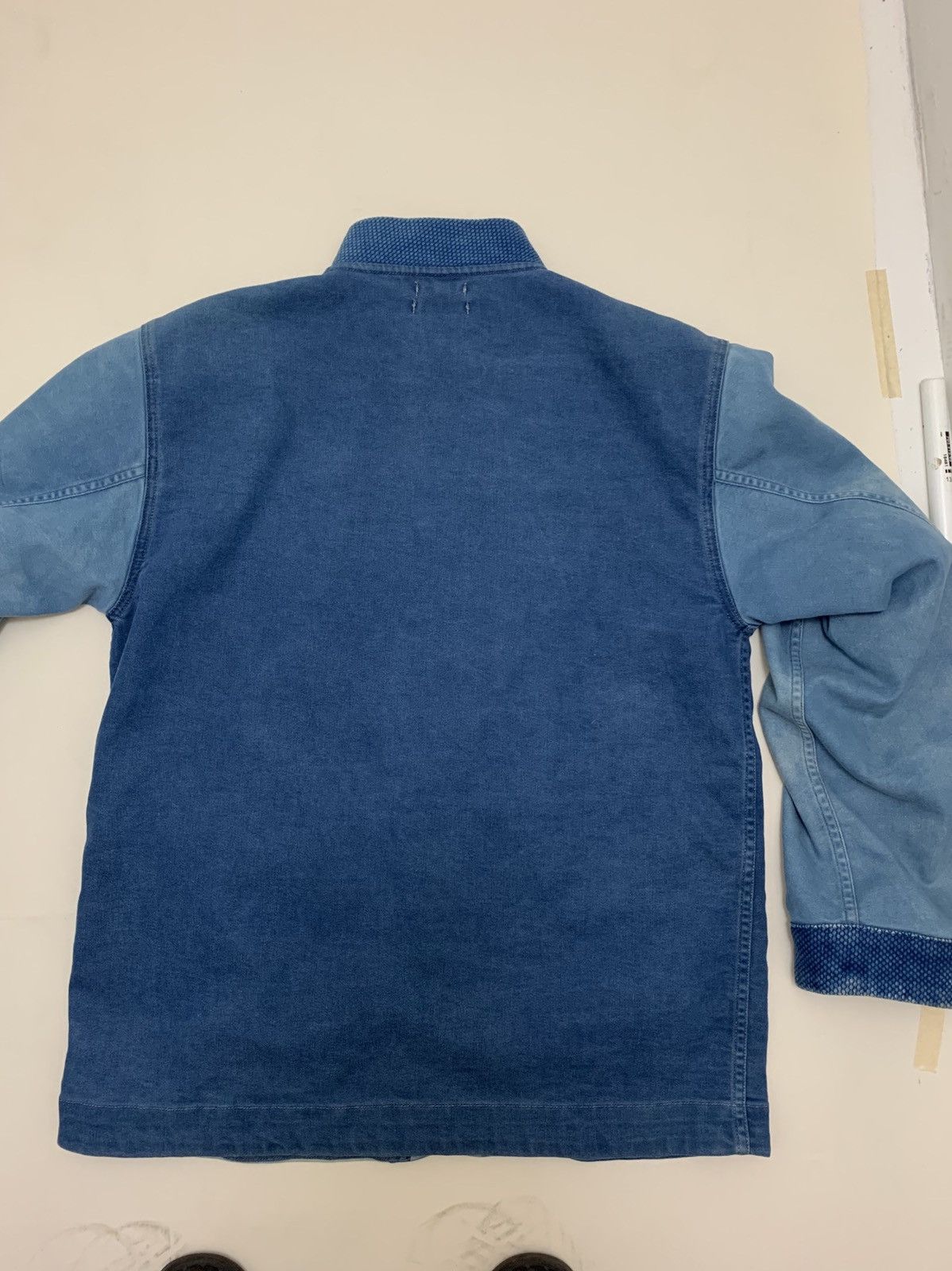 T-shirt Homme Dr Collectors En Denim Indigo Brodé - Taille L - Occasion En Très Bon état, Unique Pièce