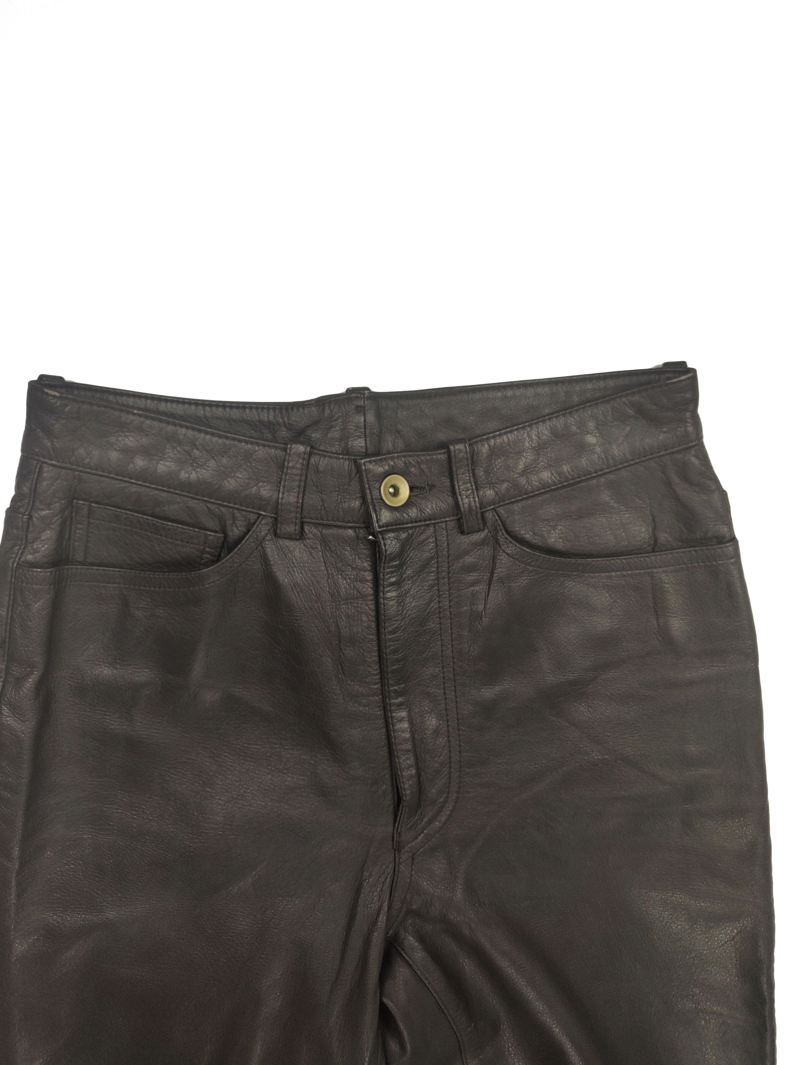 Yohji Yamamoto 1997 AAR Durban Leather Pants Size US 28 / EU 44 - 2 Thumbnail