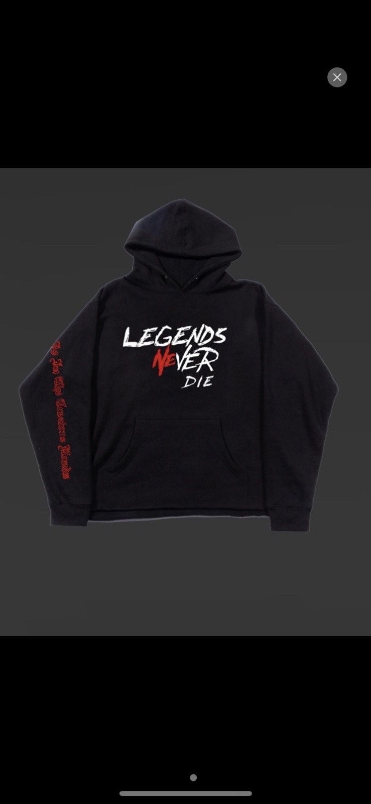 Juice wrld x revenge legends never die hoodie in black sale