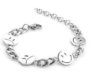 Jewelry Smile Face bracelet vintage chain Size ONE SIZE - 2 Thumbnail