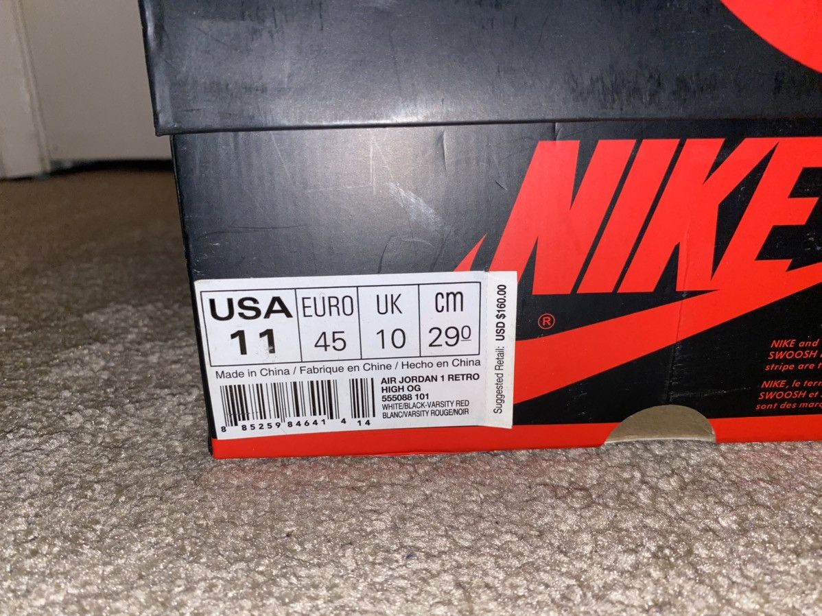 Jordan Brand Air Jordan 1 Retro High OG 2015 Chicago 2015 Size US 11 / EU 44 - 11 Thumbnail