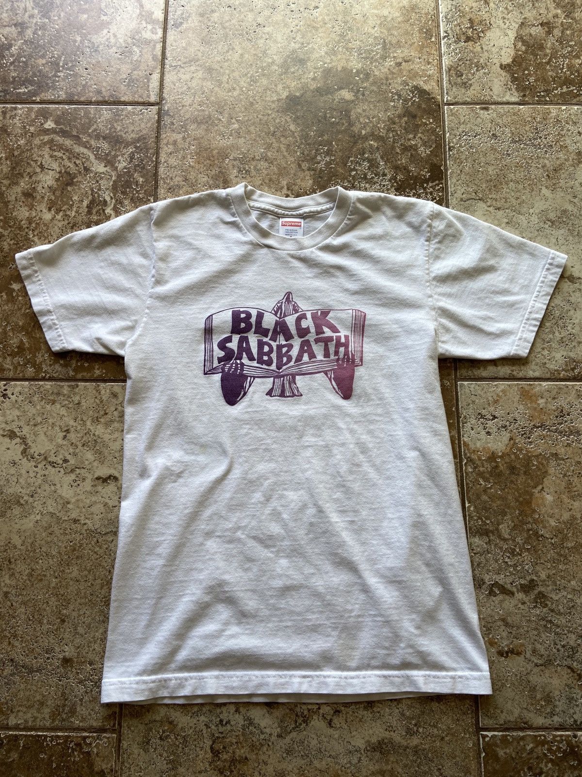 Supreme × Black Sabbath Tome Tee 白 (size MEDIUM) Supreme Black Sabbath Tome Tee | Grailed