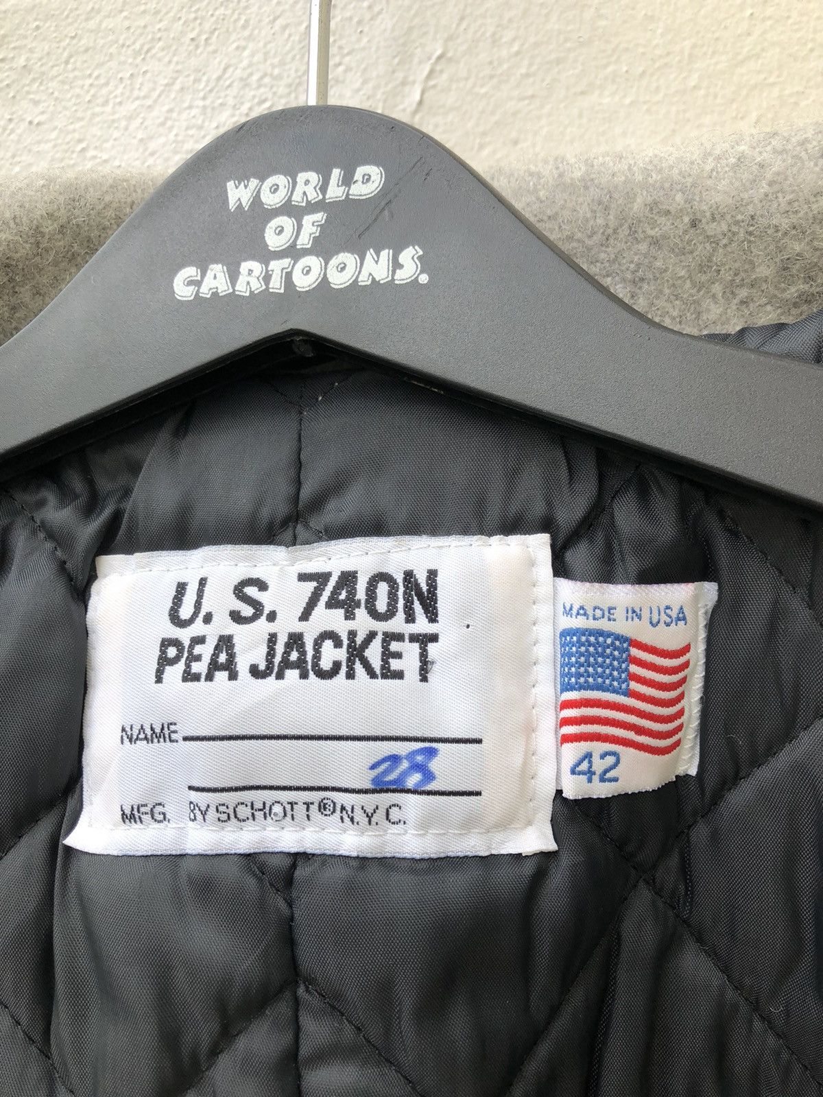 Schott Schott N.y.c. Made in Usa U.S. 740N Pea Jacket Grey Size US L / EU 52-54 / 3 - 12 Thumbnail