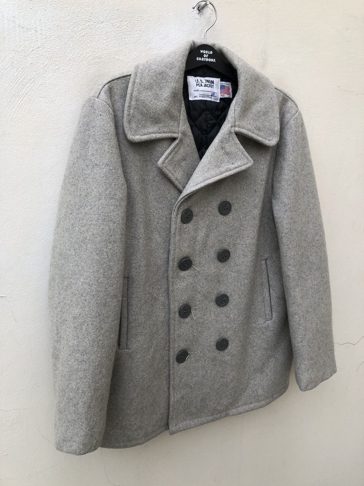 Schott Schott N.y.c. Made in Usa U.S. 740N Pea Jacket Grey Size US L / EU 52-54 / 3 - 4 Thumbnail