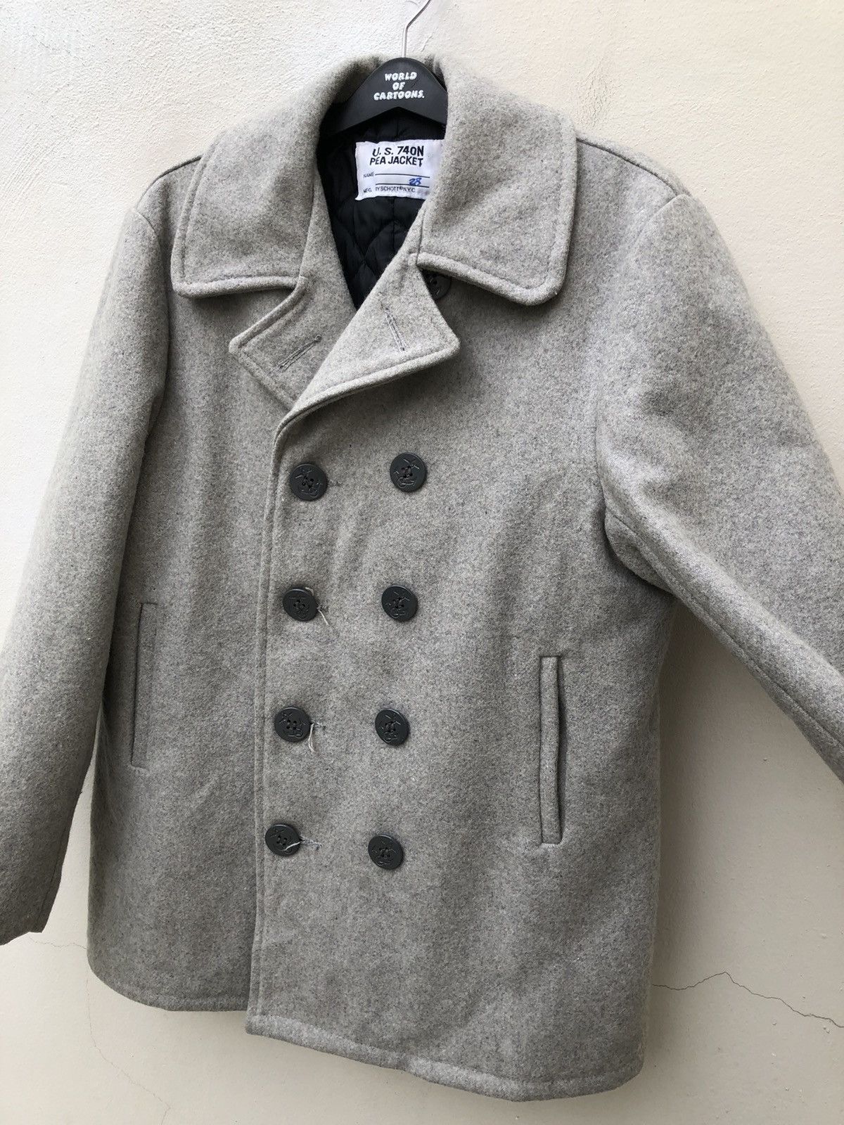 Schott Schott N.y.c. Made in Usa U.S. 740N Pea Jacket Grey Size US L / EU 52-54 / 3 - 6 Thumbnail