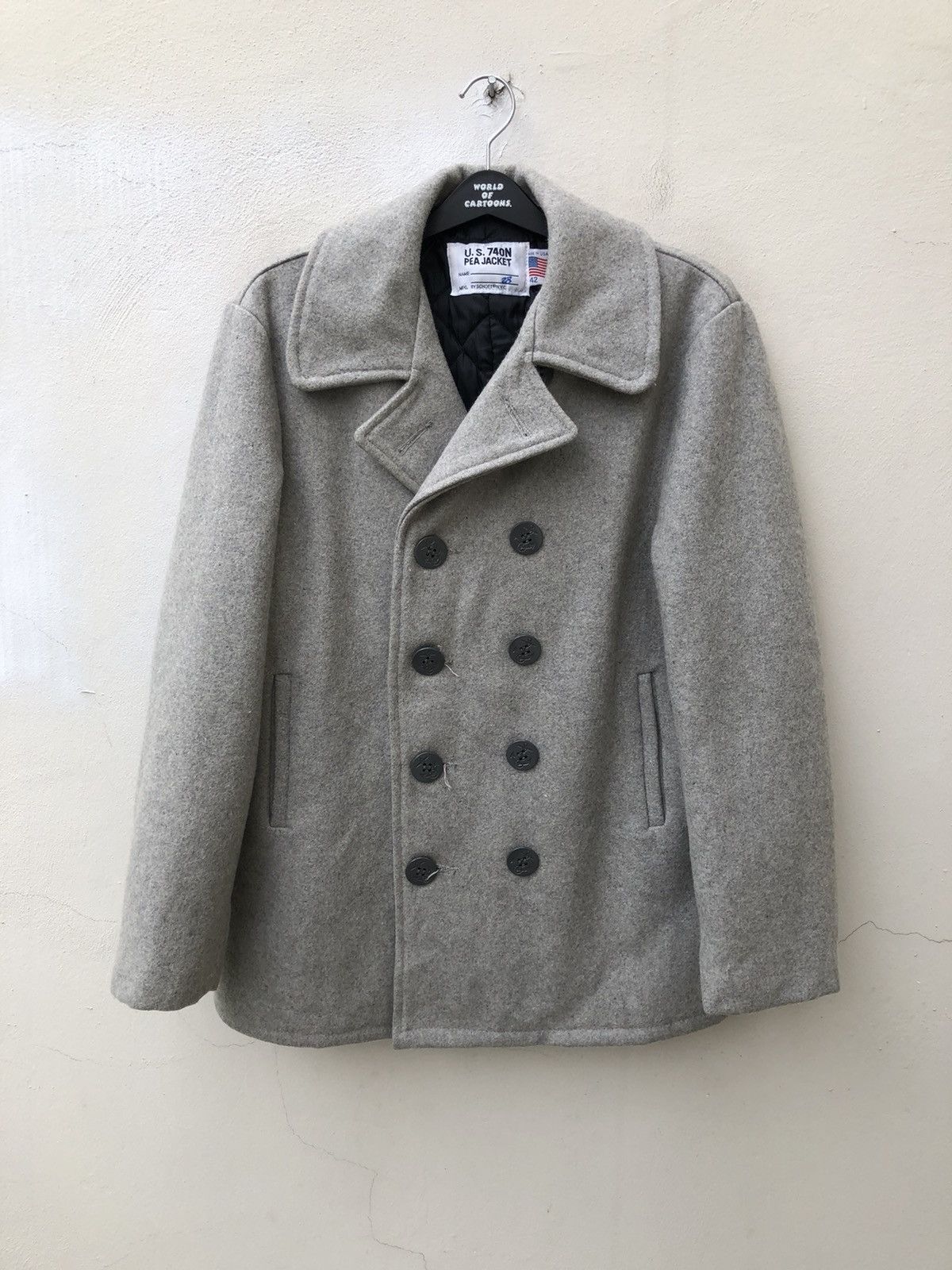 Schott Schott N.y.c. Made in Usa U.S. 740N Pea Jacket Grey Size US L / EU 52-54 / 3 - 1 Thumbnail