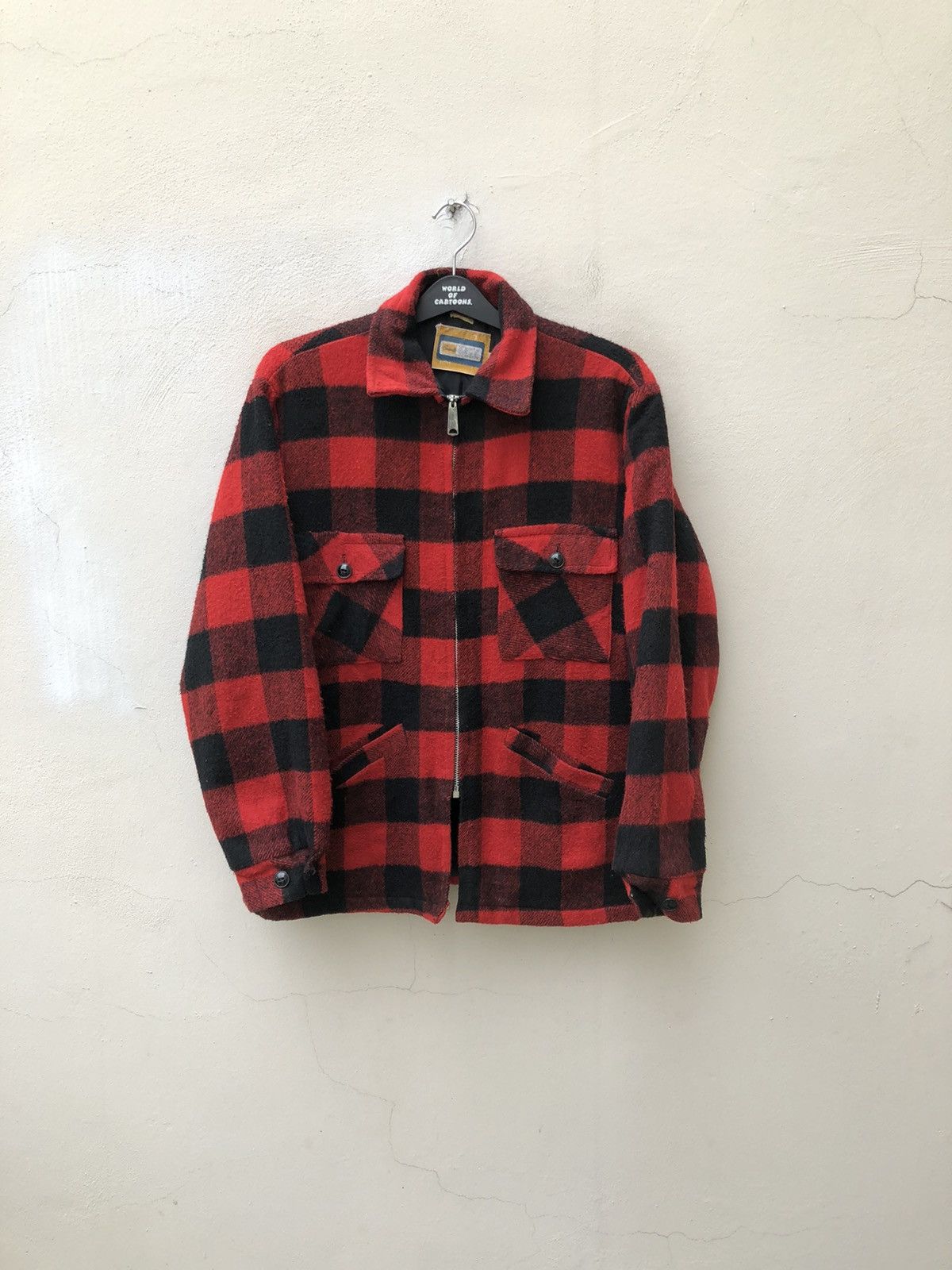 Vintage Vintage 50s 60s Grants Buffalo Plaid Quilted Lined Jacket Size US M / EU 48-50 / 2 - 1 Thumbnail