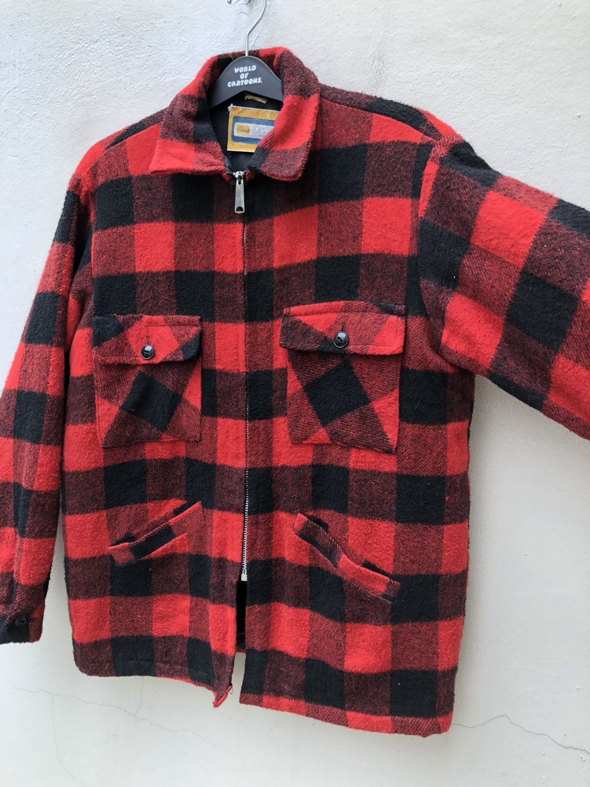 Vintage Vintage 50s 60s Grants Buffalo Plaid Quilted Lined Jacket Size US M / EU 48-50 / 2 - 9 Thumbnail