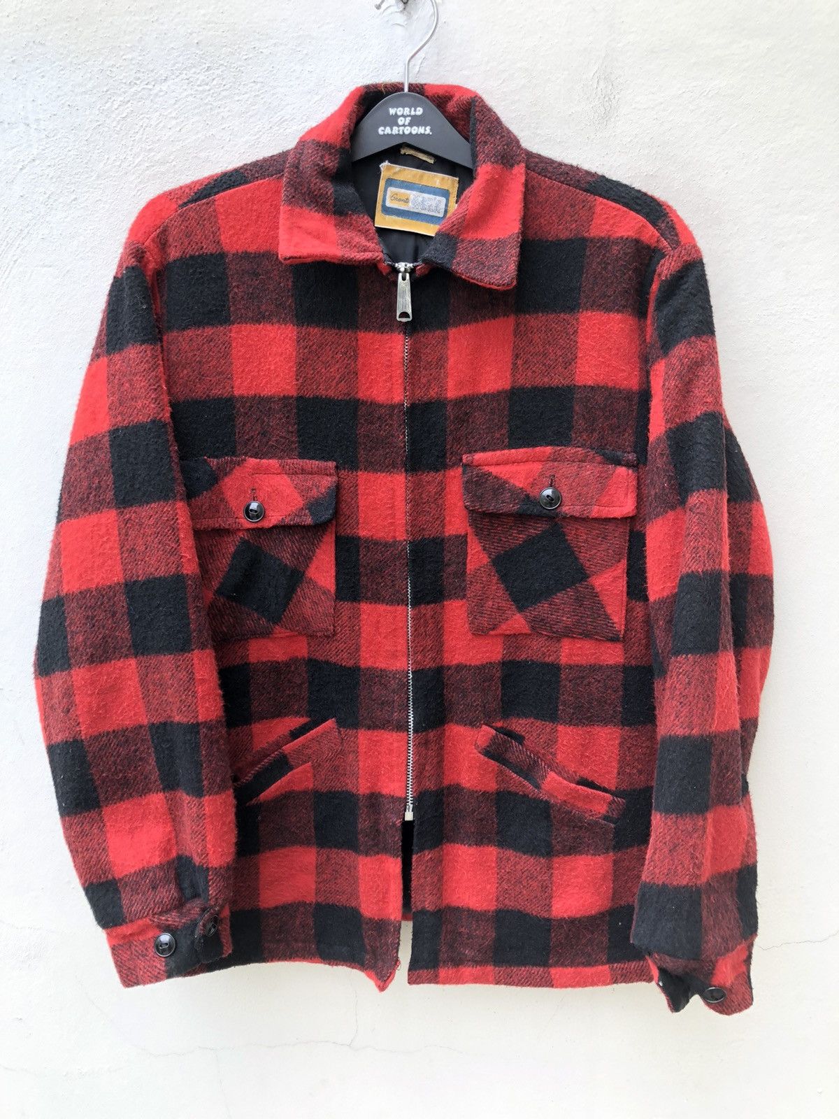 Vintage Vintage 50s 60s Grants Buffalo Plaid Quilted Lined Jacket Size US M / EU 48-50 / 2 - 2 Thumbnail