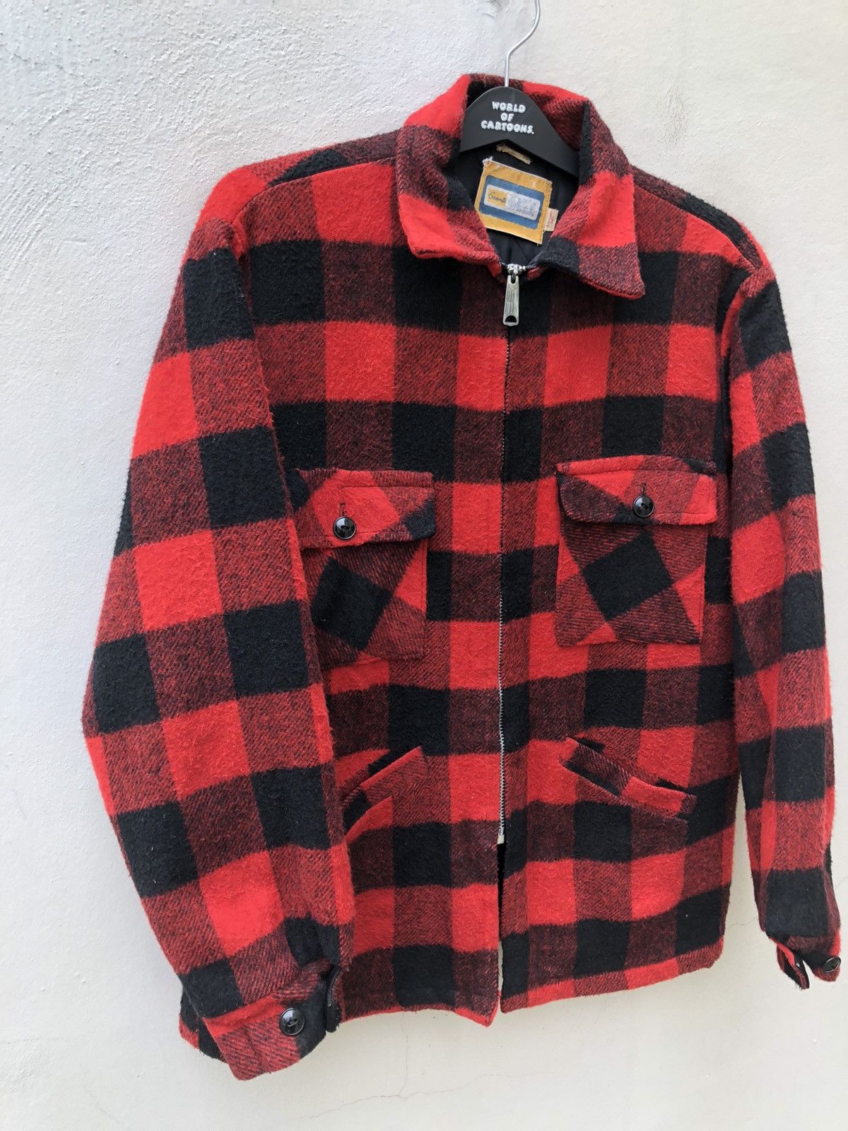 Vintage Vintage 50s 60s Grants Buffalo Plaid Quilted Lined Jacket Size US M / EU 48-50 / 2 - 6 Thumbnail