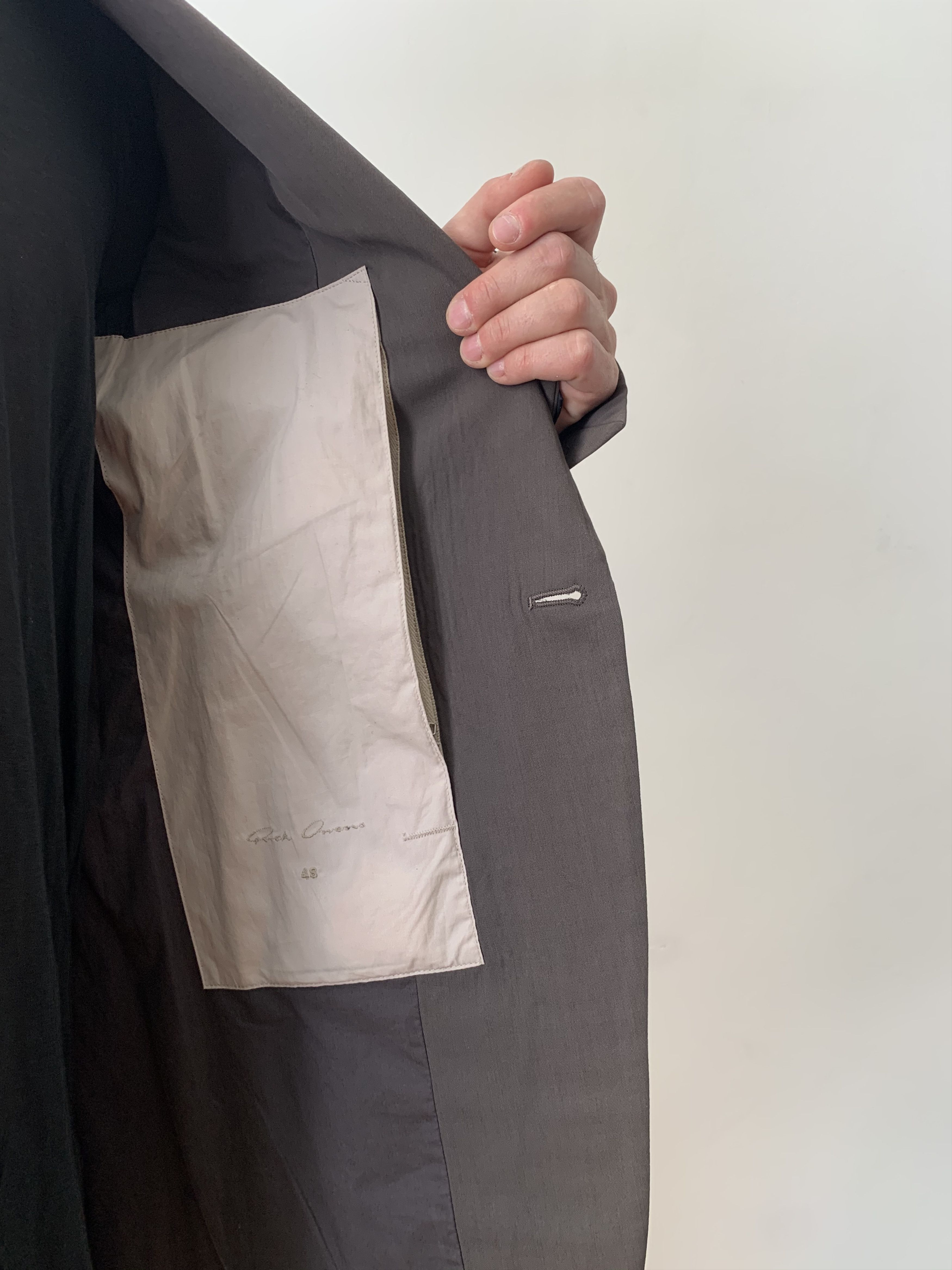 Rick Owens Rick Owens blazer in Dark Dust Size 48S - 7 Thumbnail