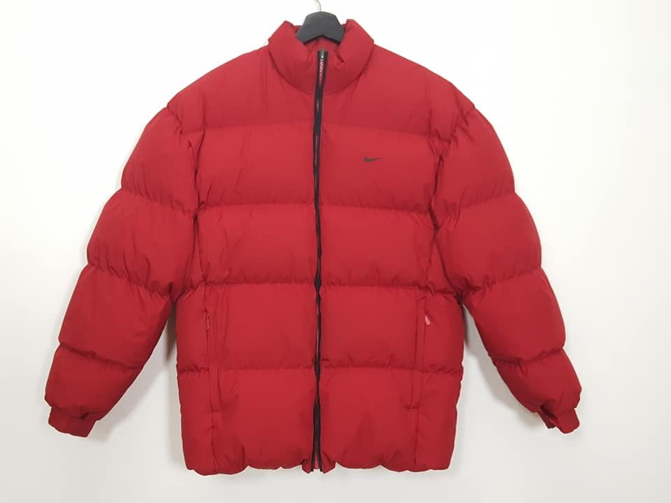 Nike (MINT) Nike Swoosh Goose Down Puffer Winter Jacket Red Size US XL / EU 56 / 4 - 2 Thumbnail