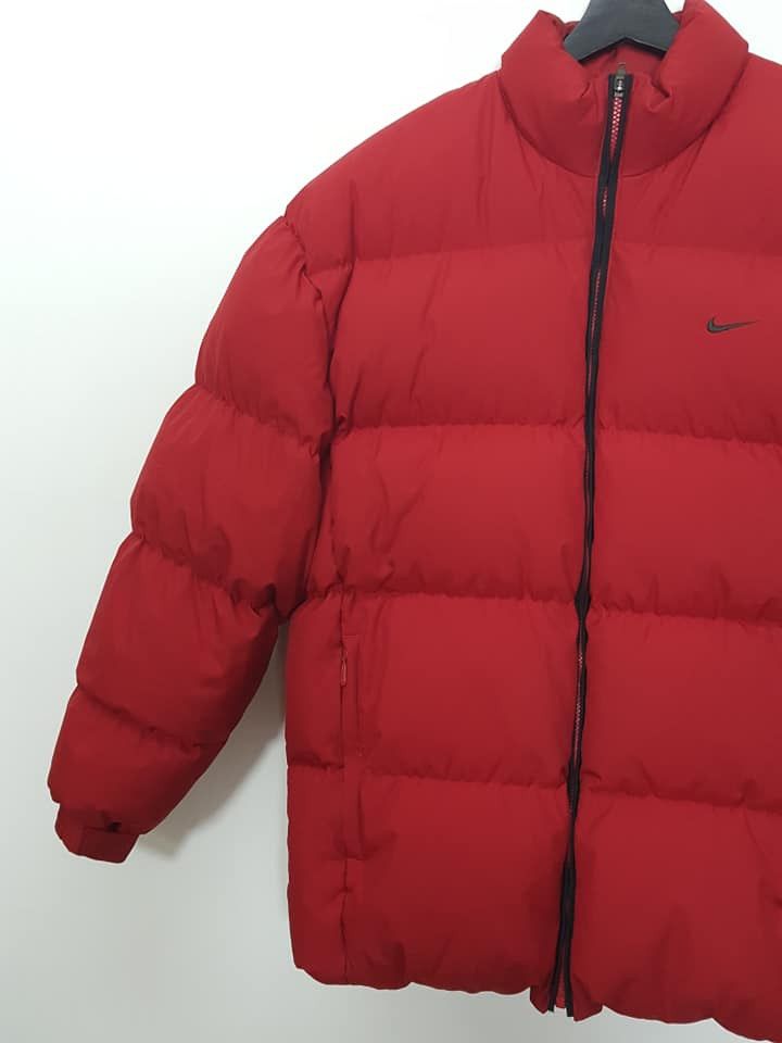 Nike (MINT) Nike Swoosh Goose Down Puffer Winter Jacket Red Size US XL / EU 56 / 4 - 3 Thumbnail