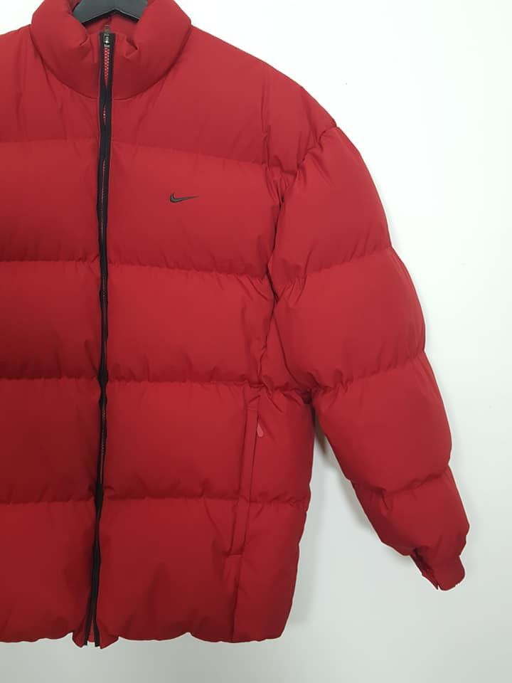 Nike (MINT) Nike Swoosh Goose Down Puffer Winter Jacket Red Size US XL / EU 56 / 4 - 4 Thumbnail