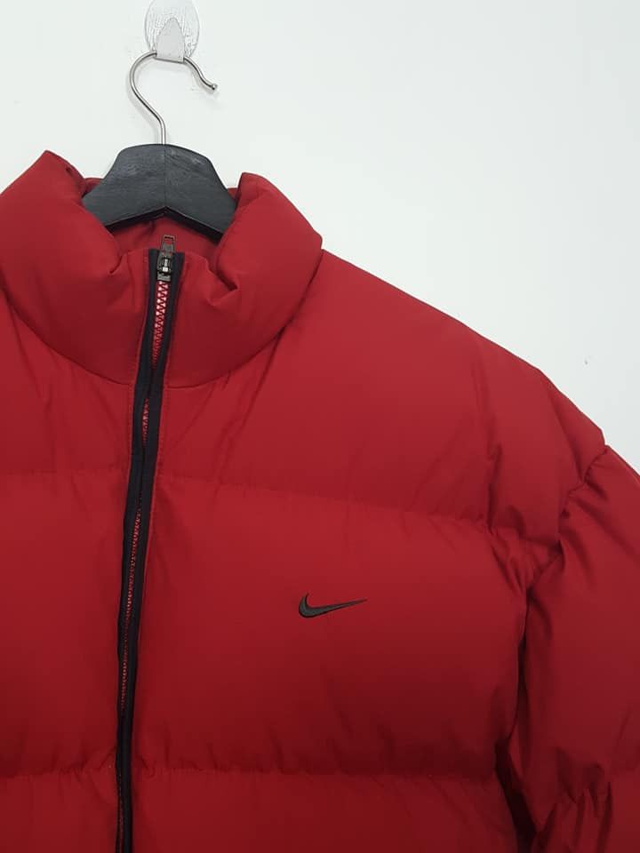 Nike (MINT) Nike Swoosh Goose Down Puffer Winter Jacket Red Size US XL / EU 56 / 4 - 8 Thumbnail