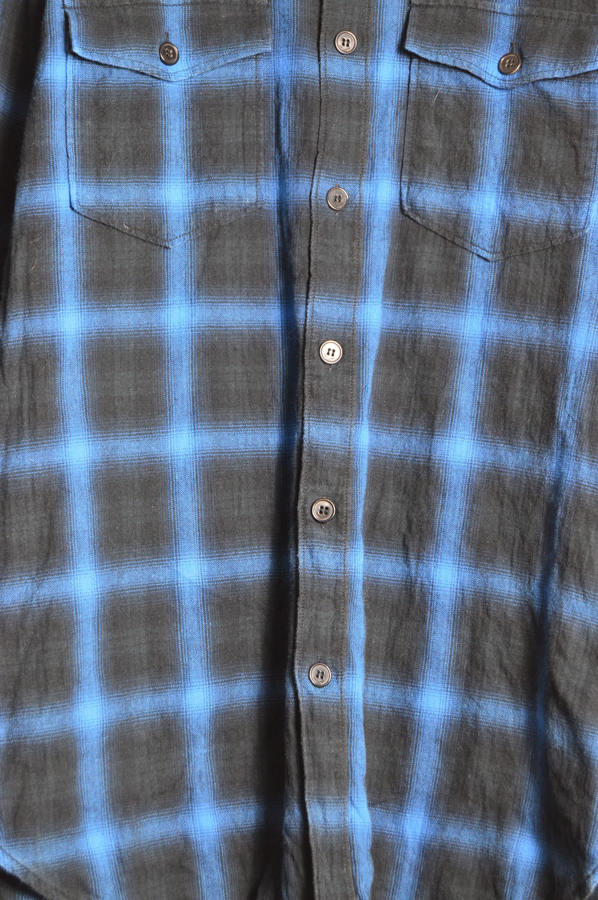 Saint Laurent Paris Oversized Blue and black Tartan Plaid Cotton Flannel Size US M / EU 48-50 / 2 - 5 Thumbnail