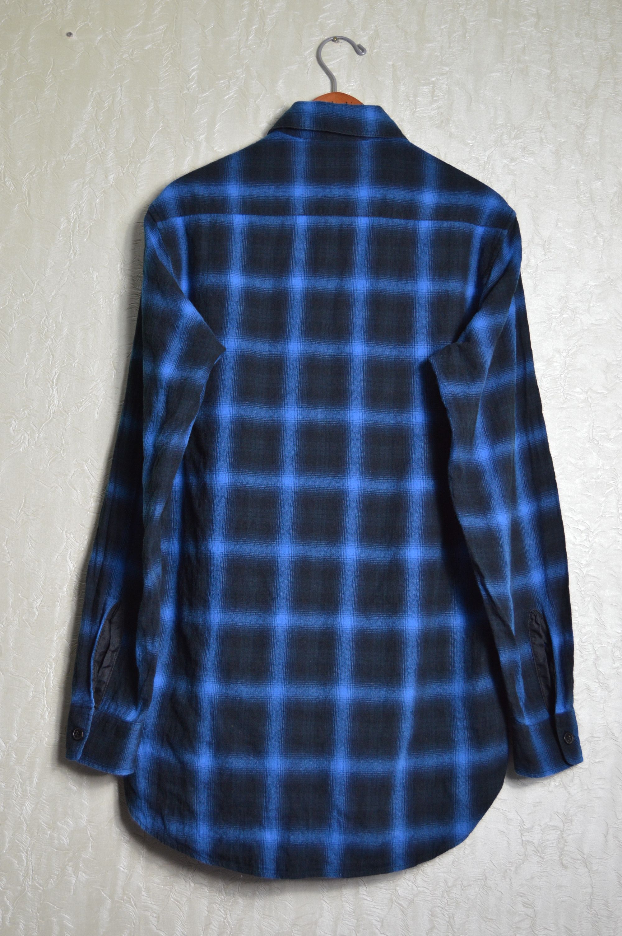 Saint Laurent Paris Oversized Blue and black Tartan Plaid Cotton Flannel Size US M / EU 48-50 / 2 - 3 Thumbnail