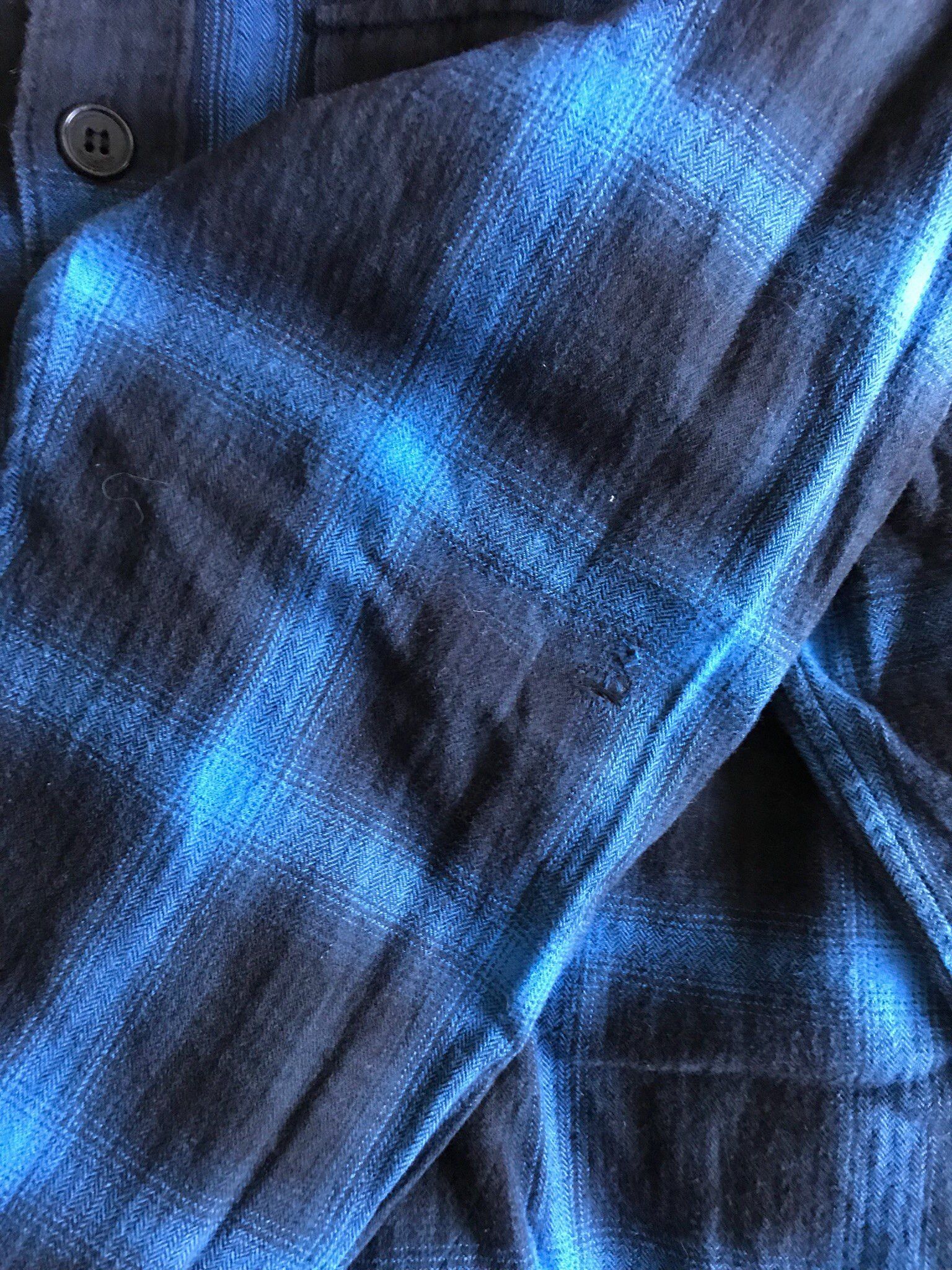 Saint Laurent Paris Oversized Blue and black Tartan Plaid Cotton Flannel Size US M / EU 48-50 / 2 - 9 Thumbnail