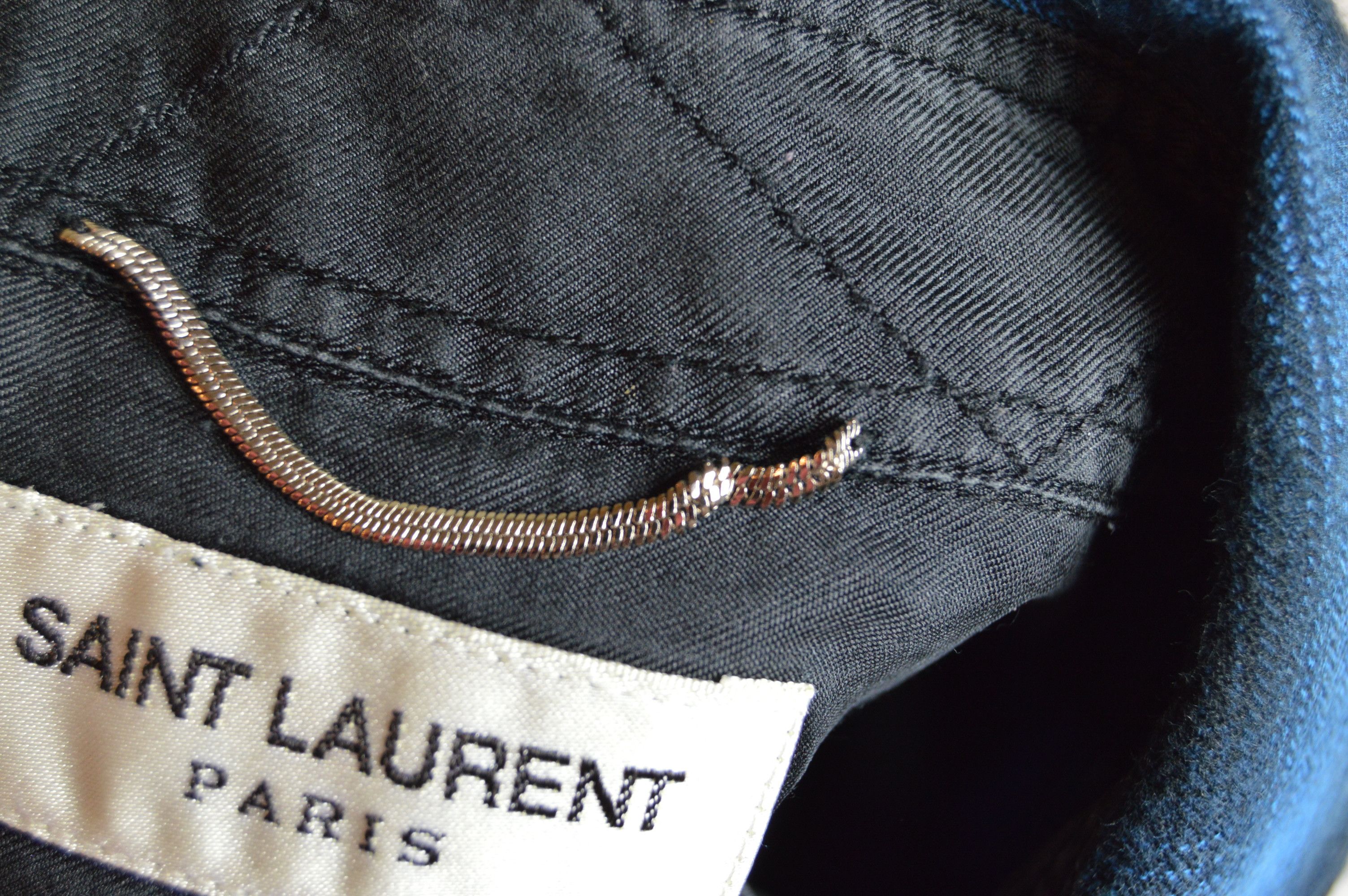 Saint Laurent Paris Oversized Blue and black Tartan Plaid Cotton Flannel Size US M / EU 48-50 / 2 - 6 Thumbnail