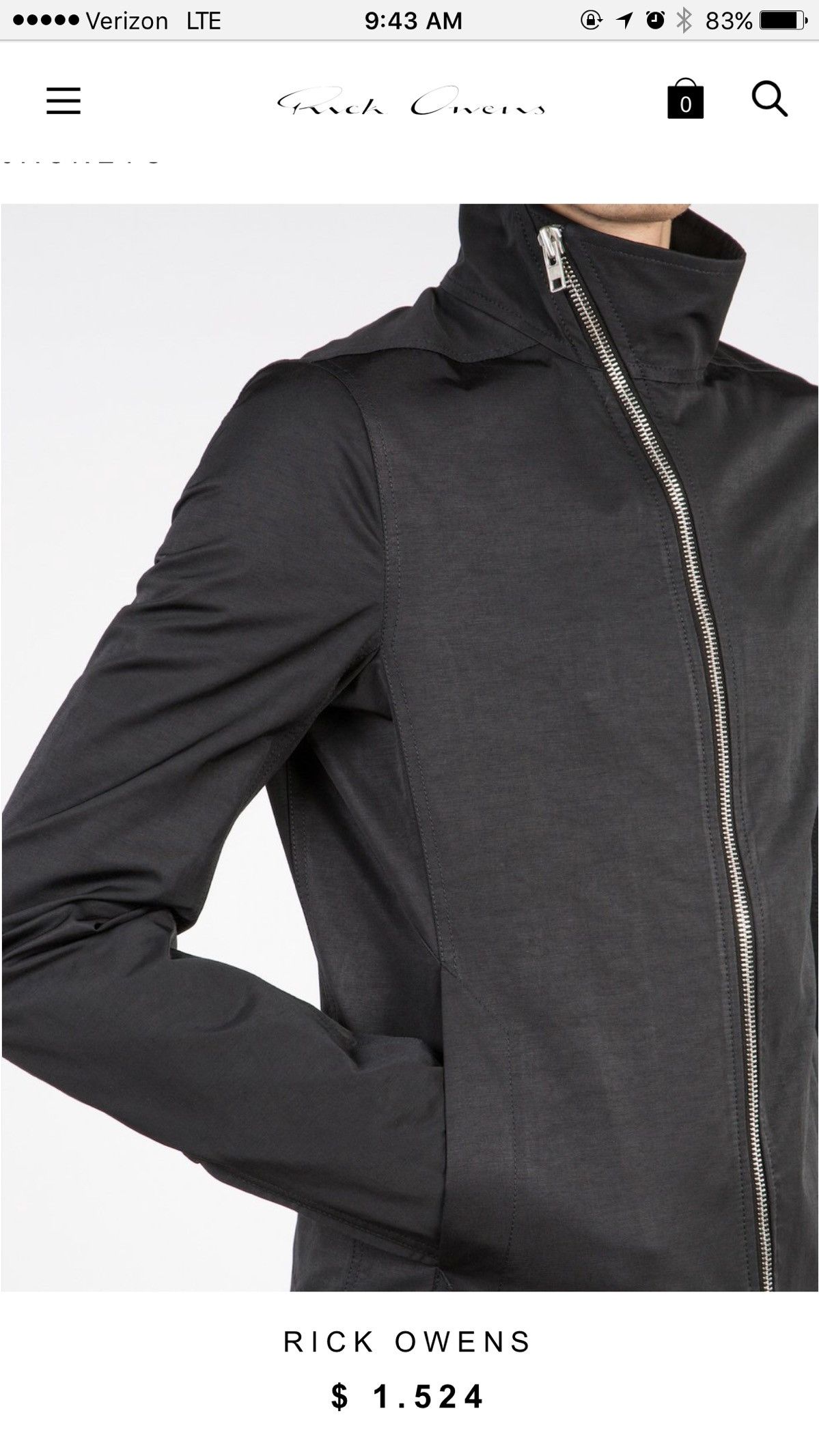 Rick Owens SS14 VICIOUS MOLLINO JACKET BLACK | Grailed